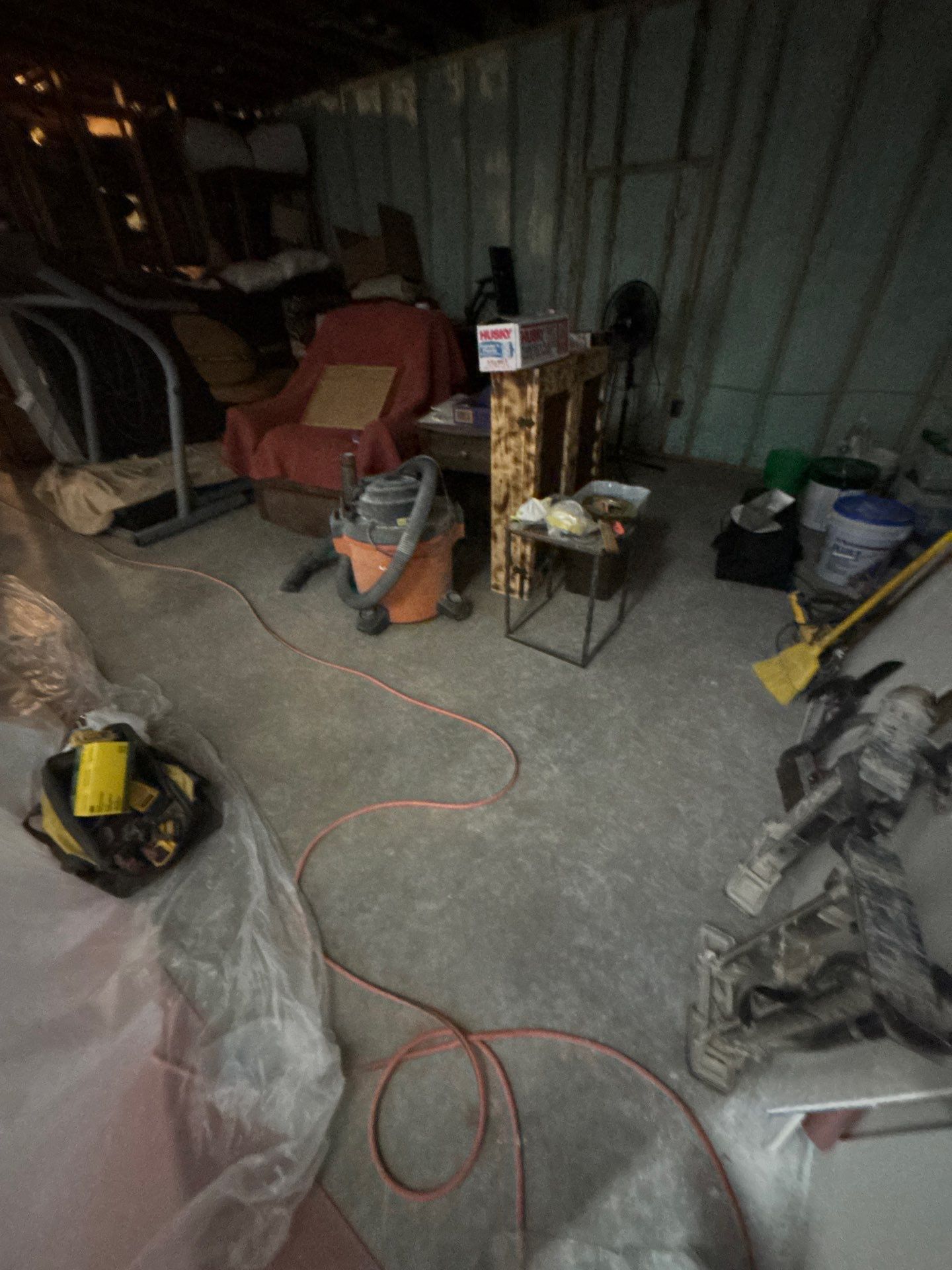 Custom Chip Concrete Coating for Colman Basement and Garage by Select Painting, Coatings & Garage Cabinets