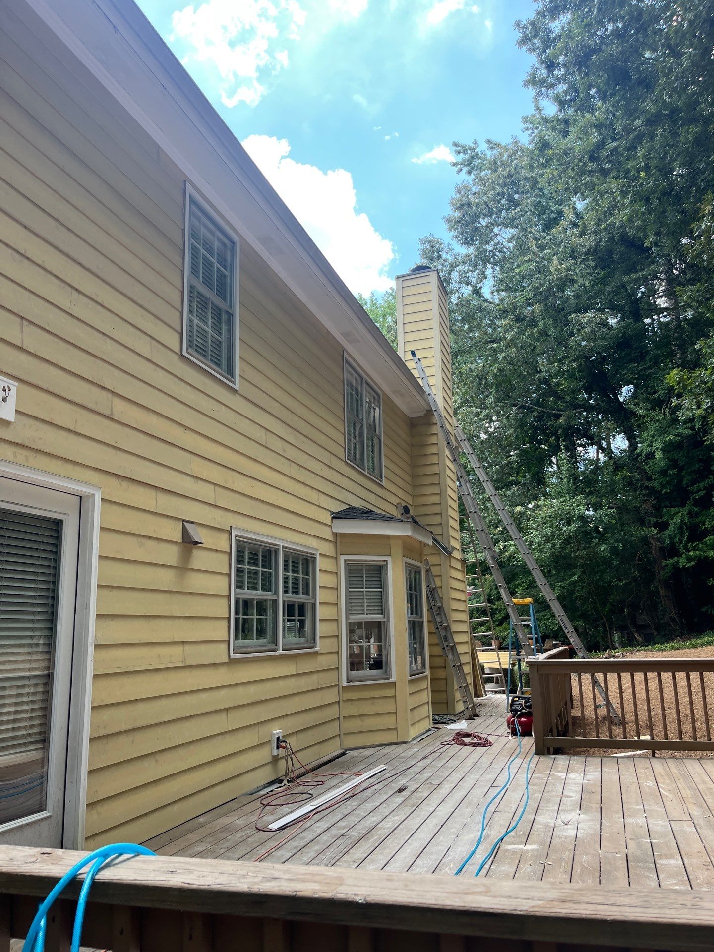 James Hardie Siding Installation, Rotten Wood Replacement, Porch Repairs, and Deck Resurfacing in Smyrna, GA by Nelson Exteriors 