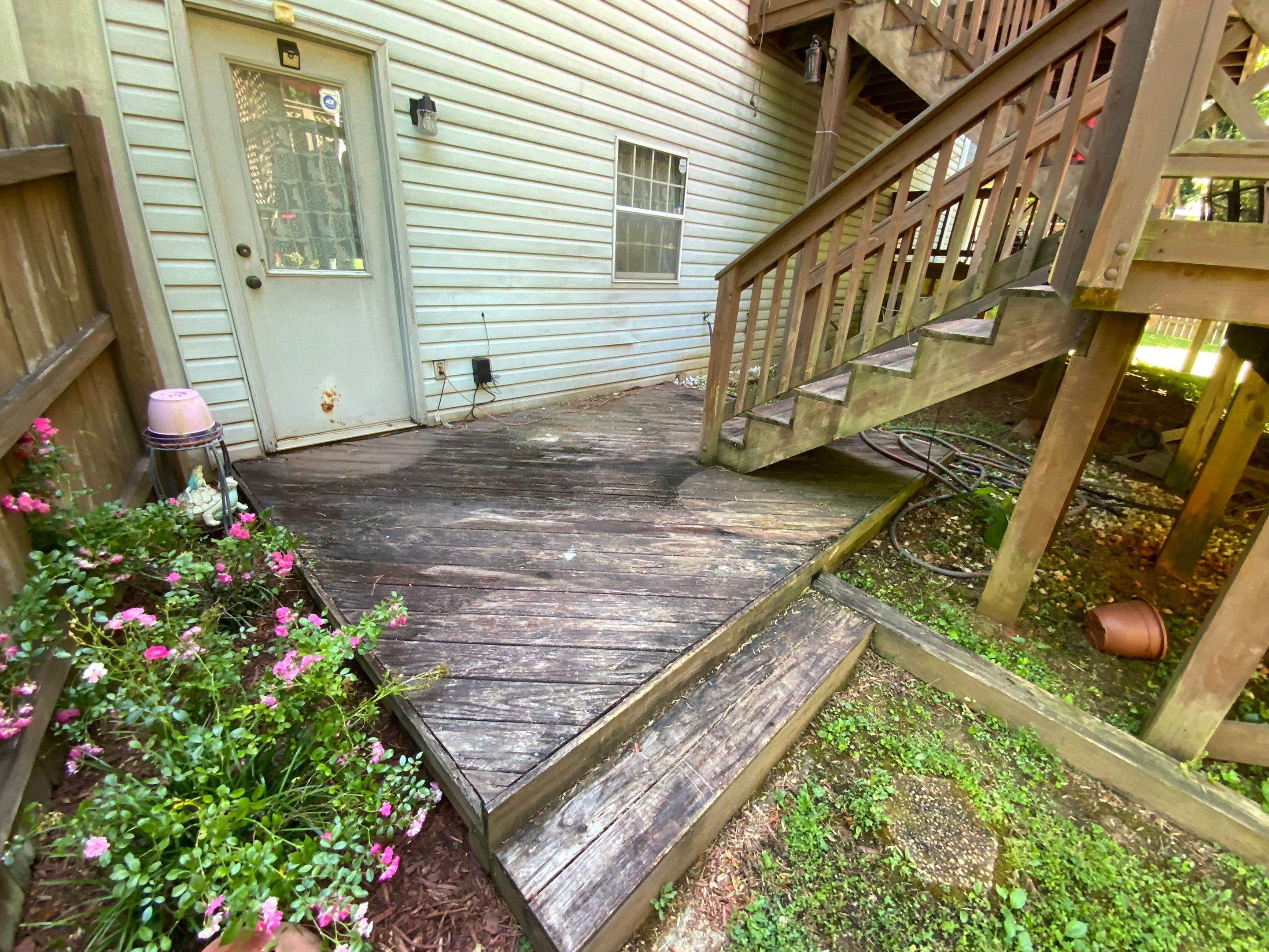 Multi-Level Wood Deck Repair and Staining in Tucker, Georgia by Swift Home Renovations