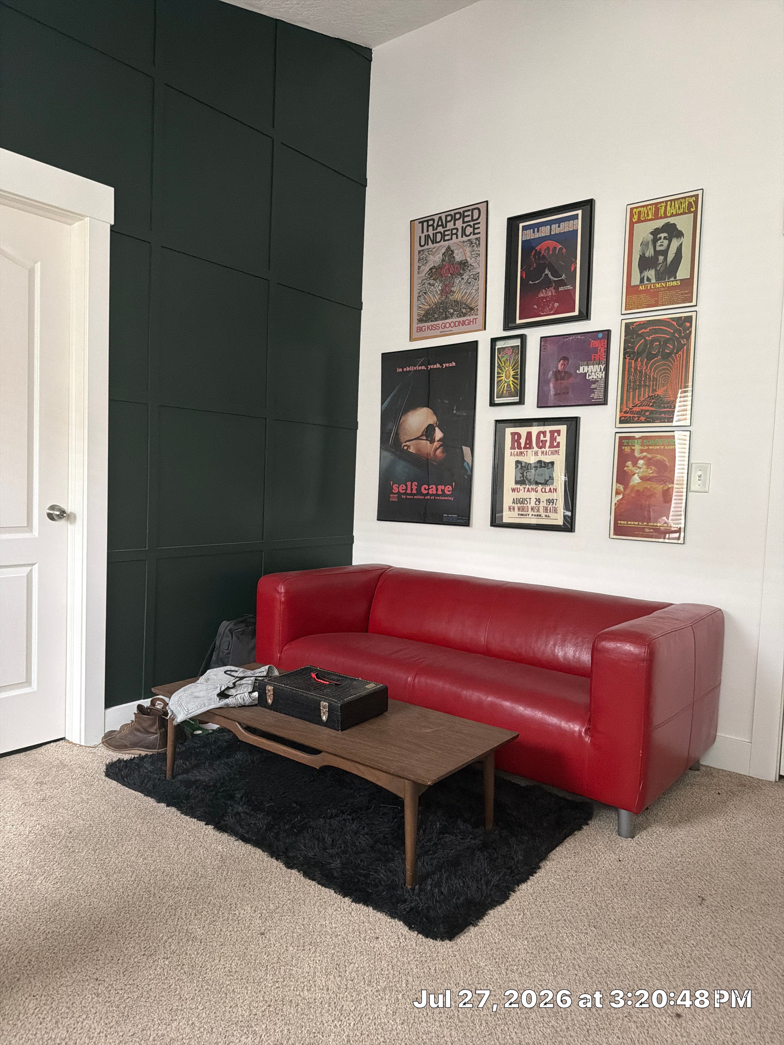 Dark Green Board and Batten Accent Wall in South Salt Lake by CompanyCam Sales Demo