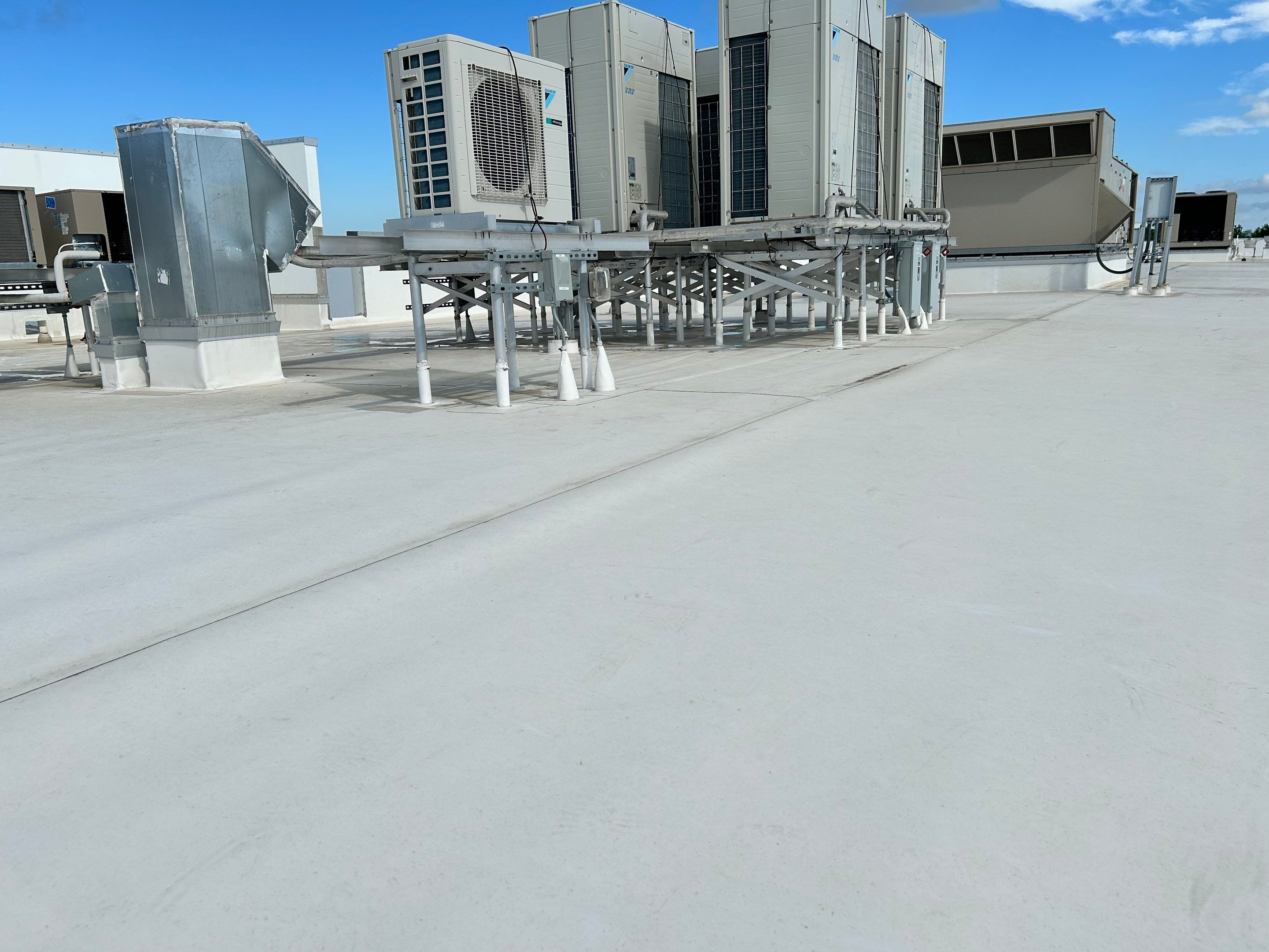 TPO Flat Roof Installation at Dade Quail Roost in Miami by AJF ROOFING INC