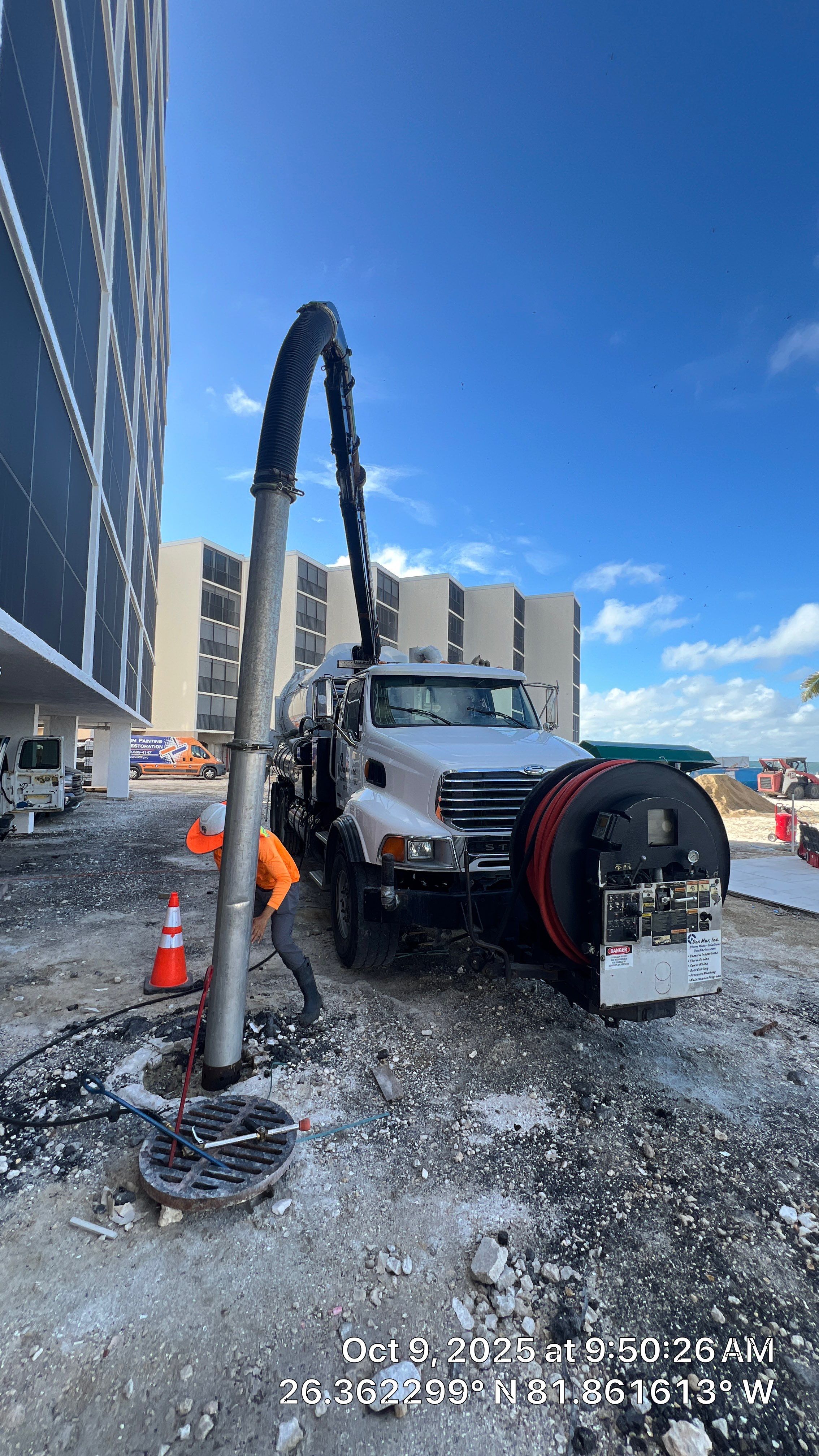 Little Hickory Island Condo Catch Basin Cleanout by Don Mar, Inc. Storm Water Solutions