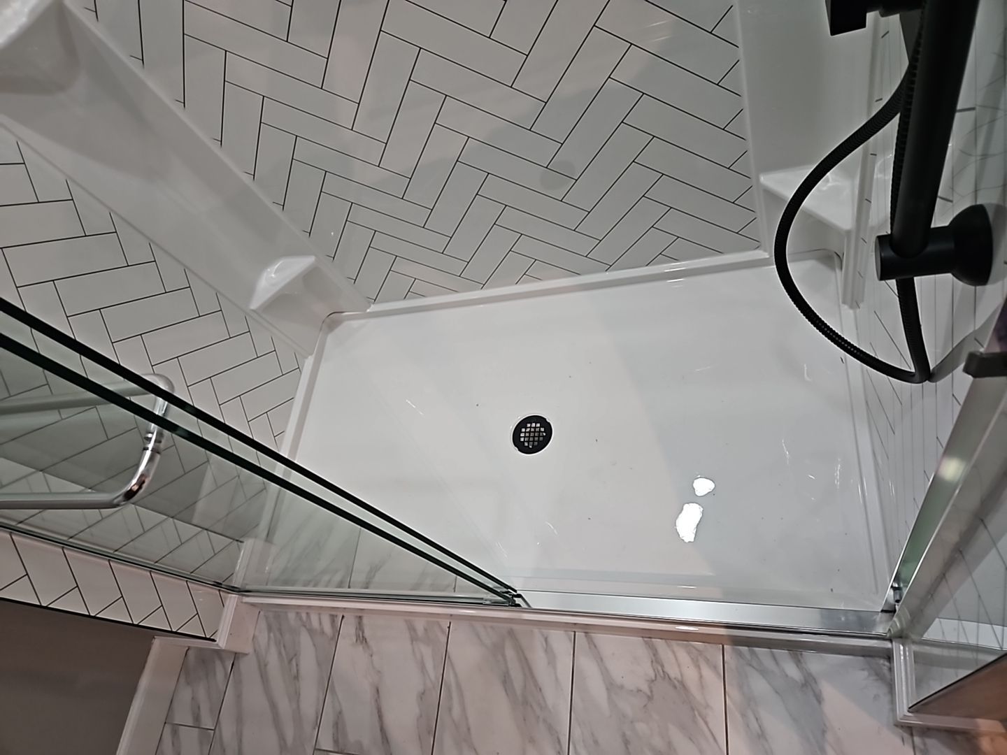 Herringbone Acrylic Shower by The Shower Company