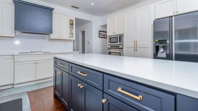 Kitchen remodel using Bertch cabinets, and Cambria quartz countertops