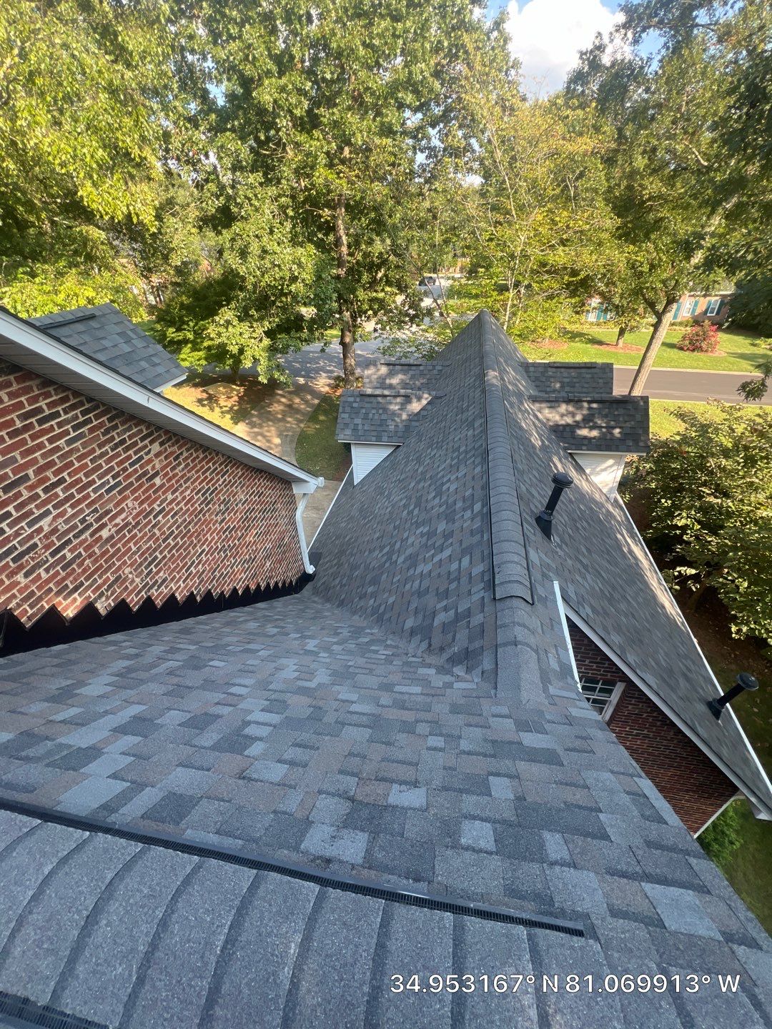 Residential Roofing Replacement with Owens Corning Duration Shingles on a Brick Home in Rock Hill, SC by Merritt Roofing LLC