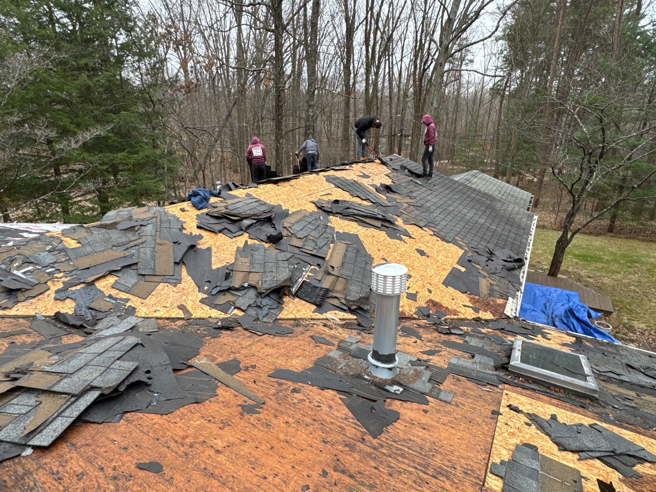 Residential Roofing Installation using Malarkey Vista AR Shingles (Black Oak) by Koontz Construction