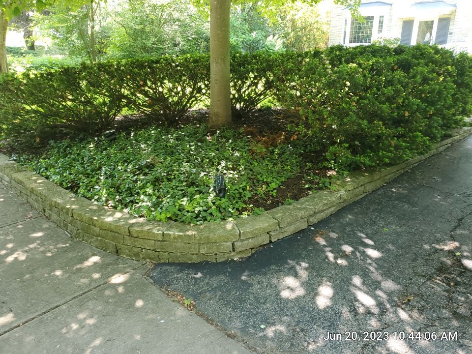 natural stone cleaning using Algaecide, soft wash soap by Northern Power Washing LLC.