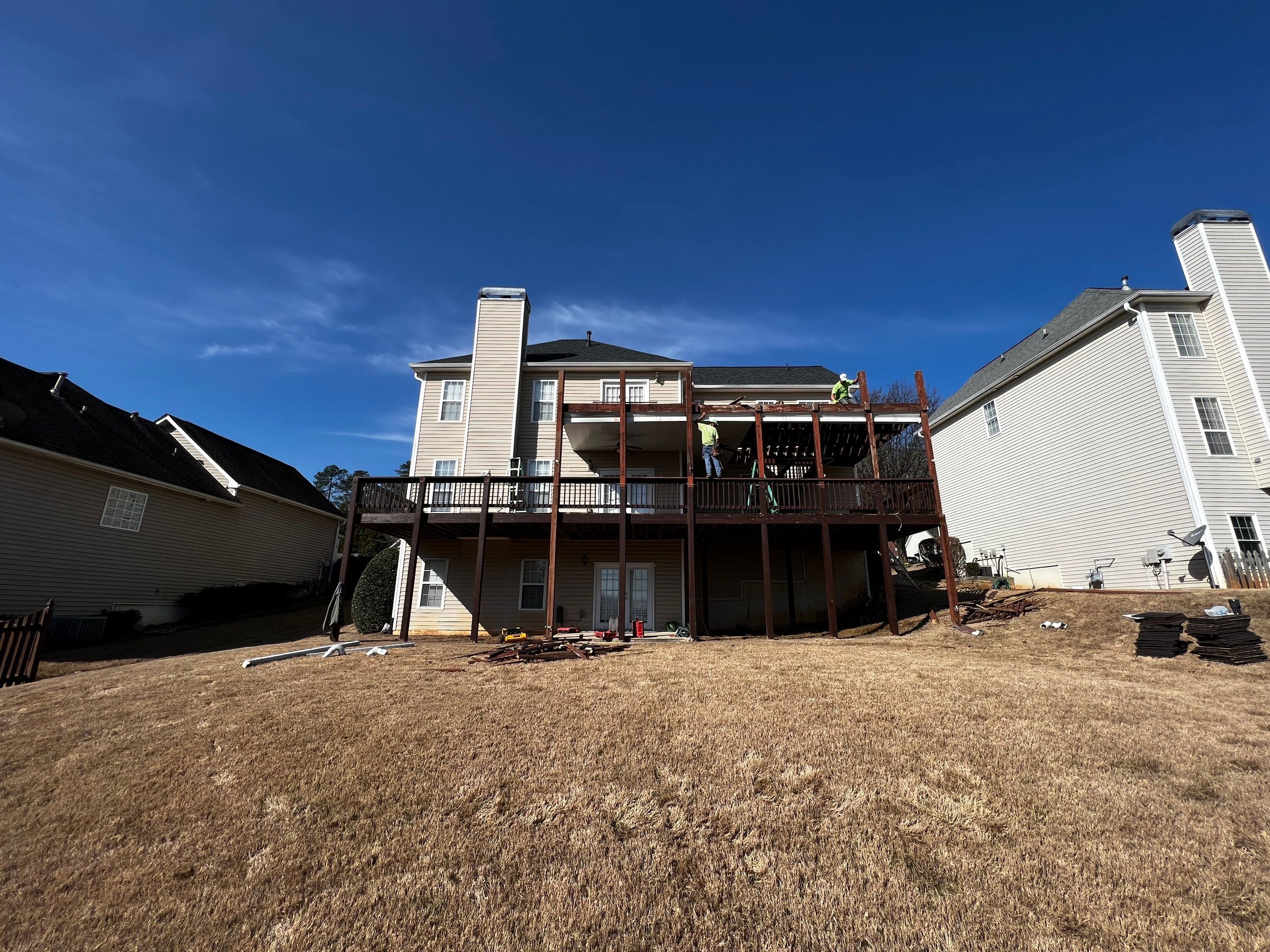 Elevated Screened-In Porch and Deck Construction in Mableton by Swift Home Renovations