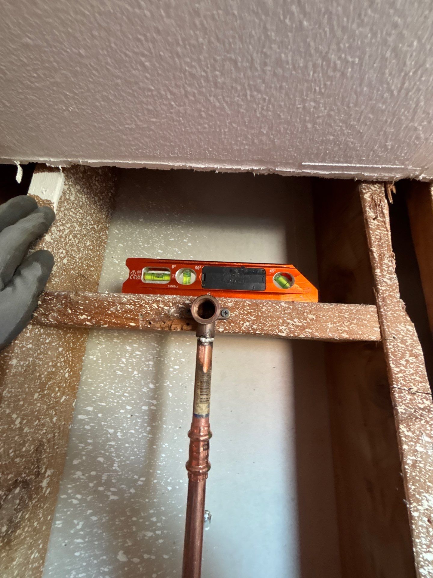 Installing Water Pipe for Shower by Us Plumbing