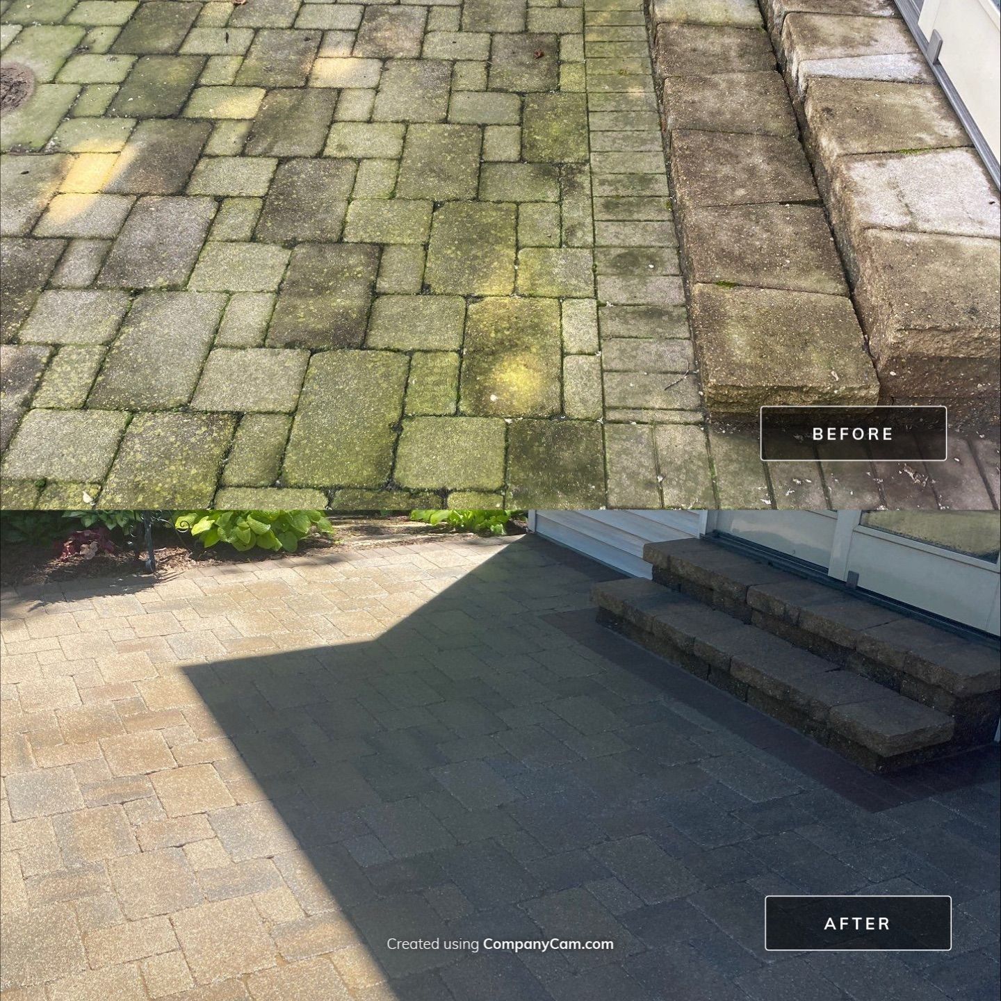 Patio and stepper cleaning by Shulla Exterior Cleaning