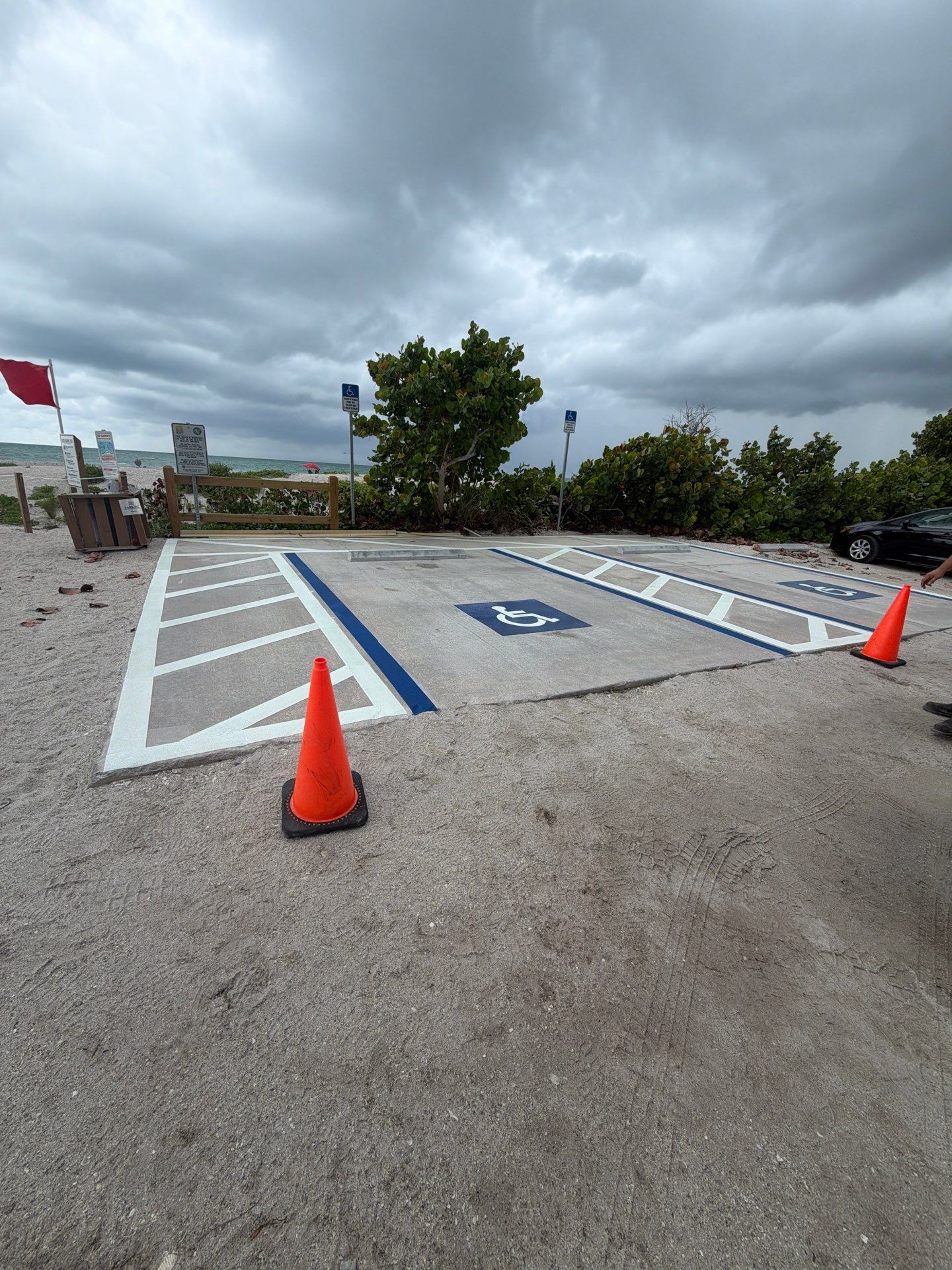 Thermoplastic ADA Parking Stall Markings and Signage in Englewood by Everline Coatings & Services - Southwest FL
