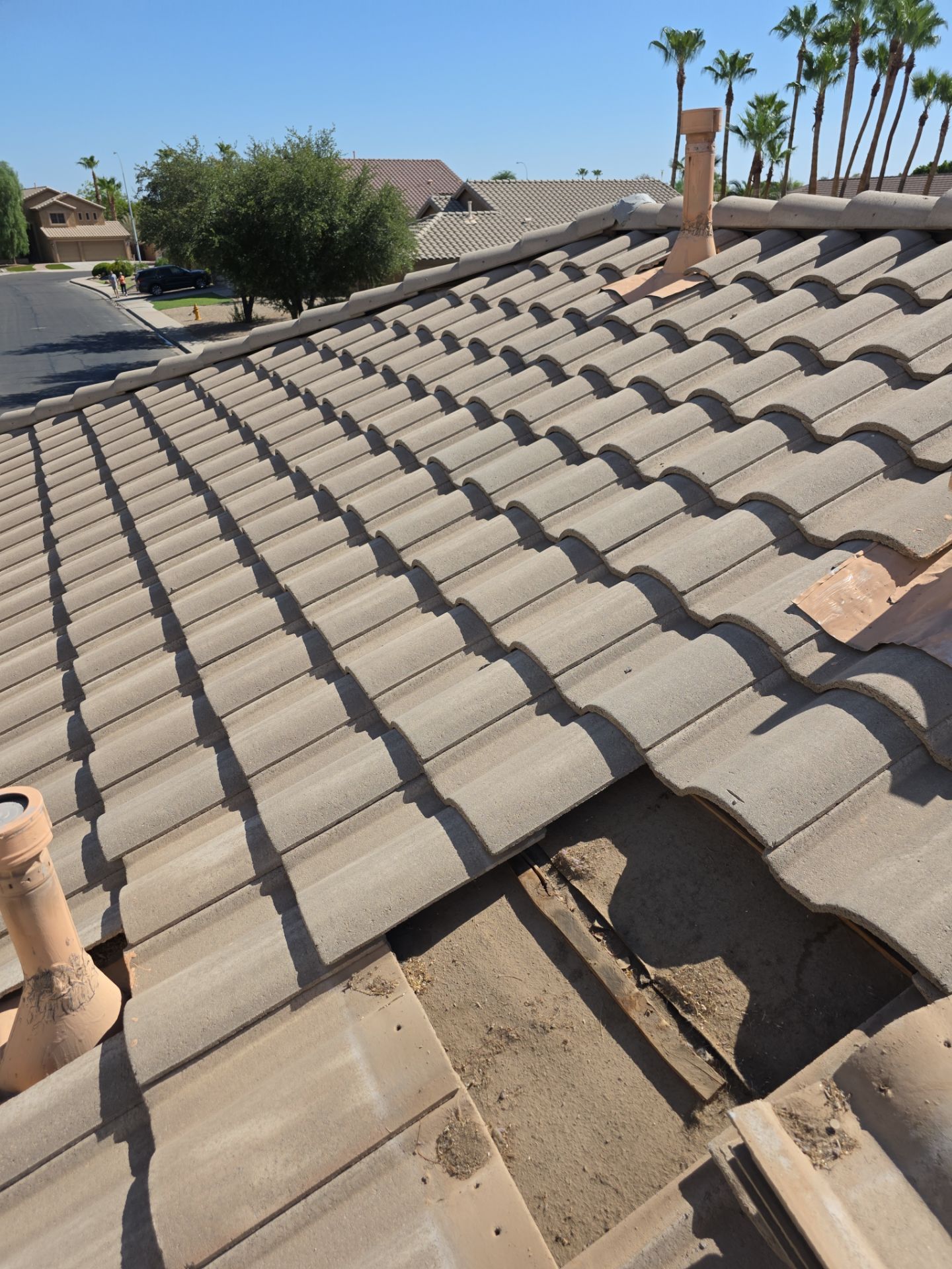 New tile reset for this beautiful home in Chandler by Weather-Tite Roofing