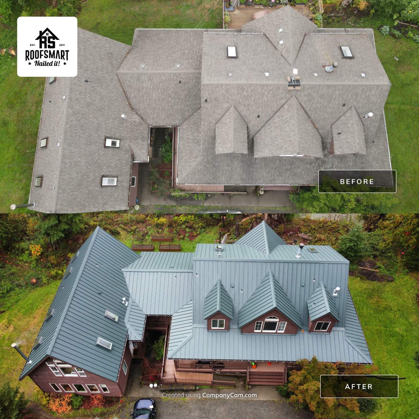 Metal Roof Project in North Bend by Roof Smart
