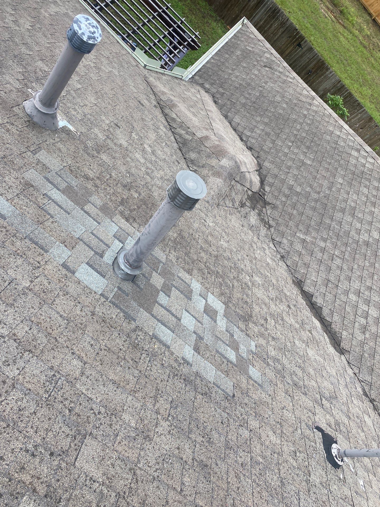 Hail Damage using Owen's Corning Duration (Lifetime) Shingles by Roof Repair Company