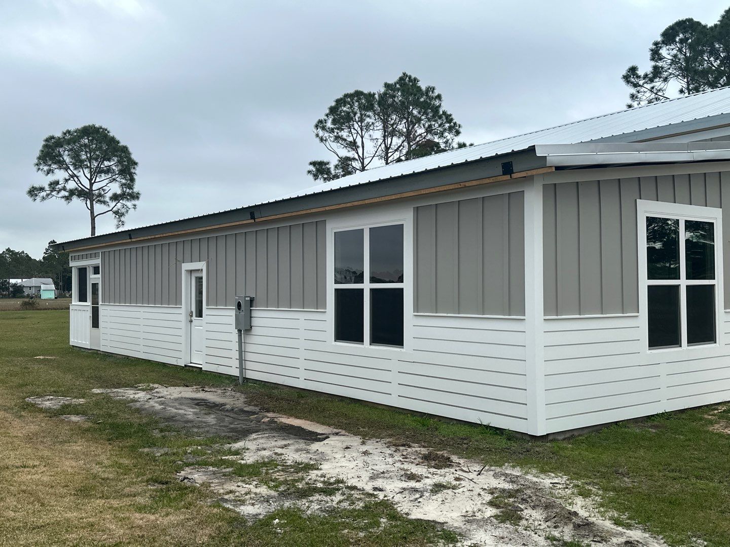 Soffit and Fascia on a metal building by Gutter Professors