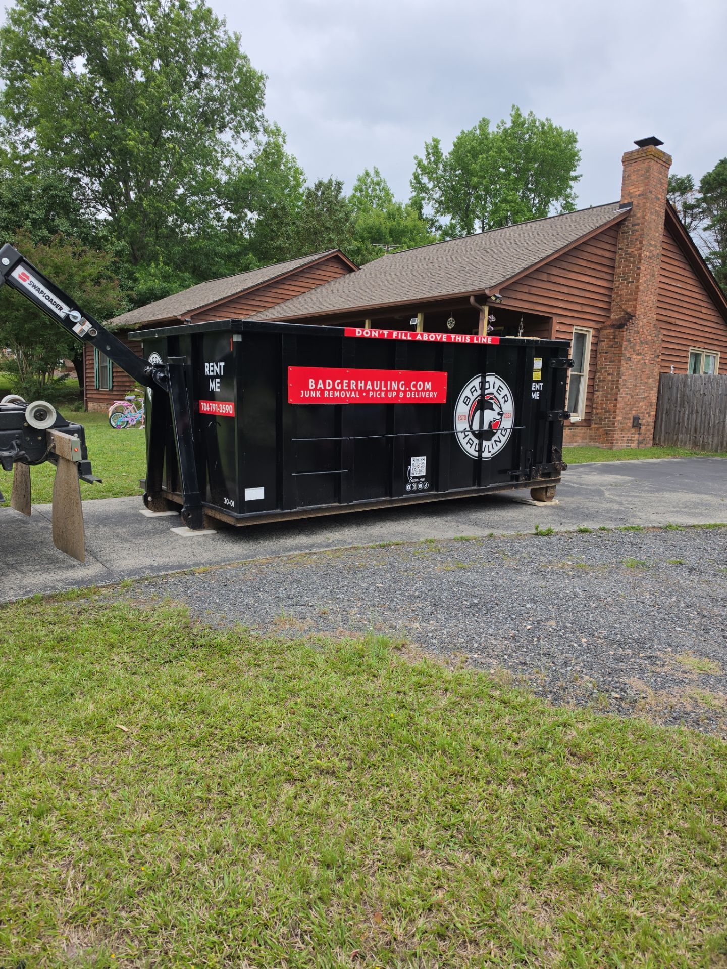 Dumpster Rental in Wingate by Badger Hauling