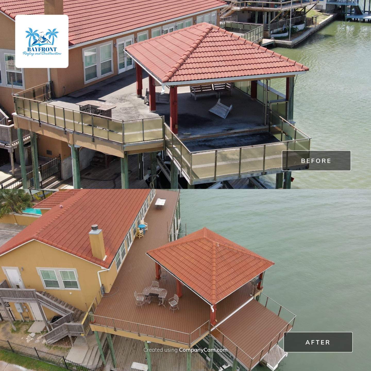 Waterfront Walkout Waterproofed! by Bayfront Roofing and Construction