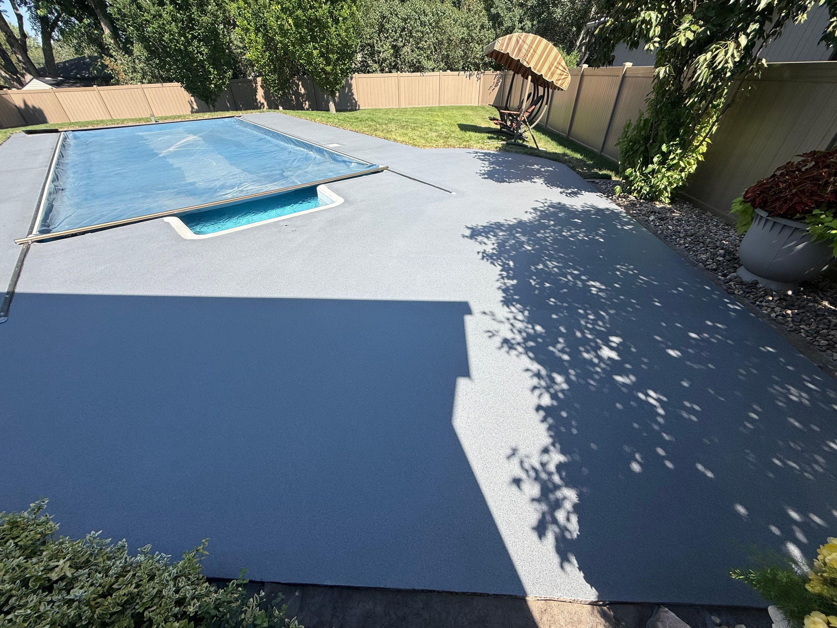 Residential Pool Deck Resurfacing in Sioux Falls by Select Painting, Coatings & Garage Cabinets