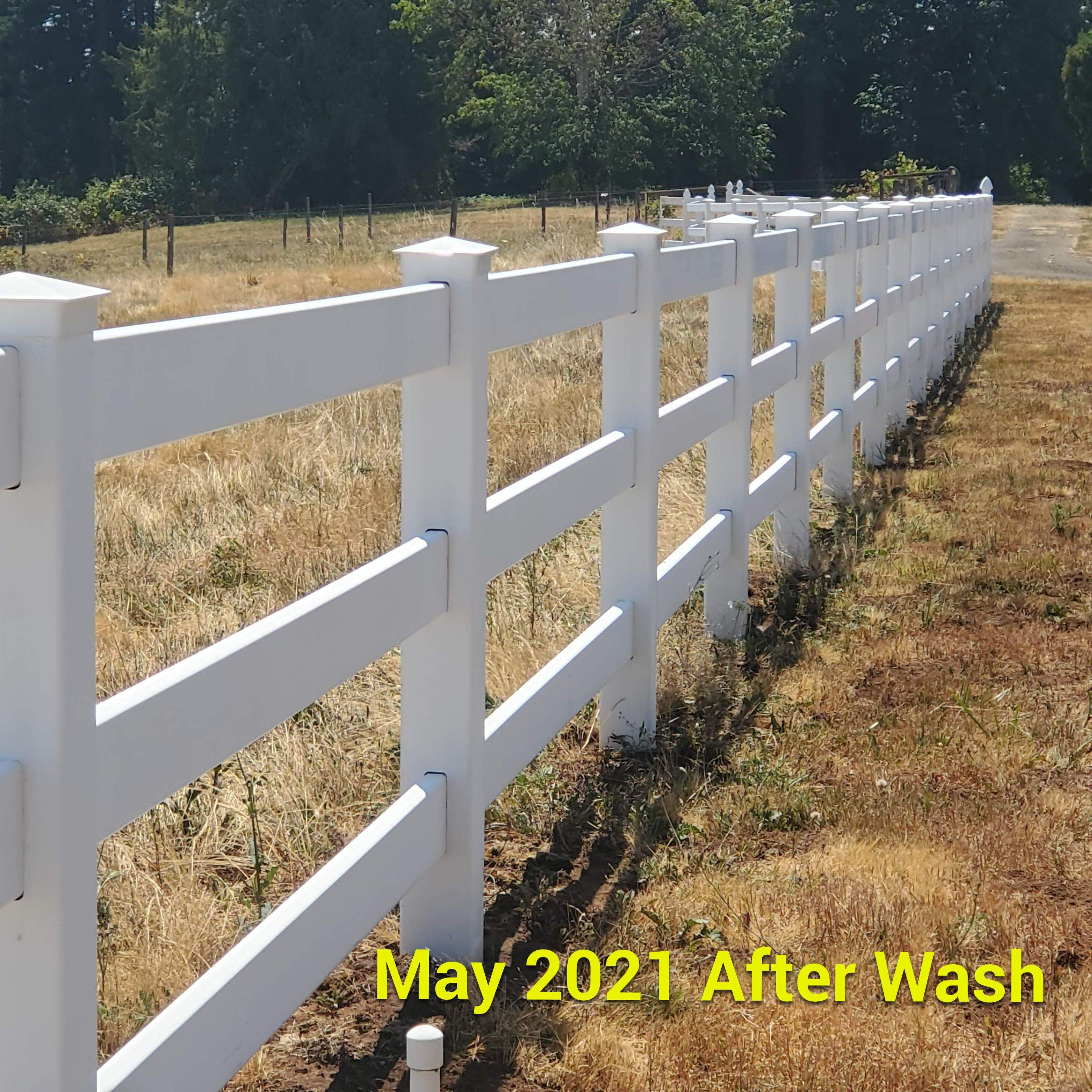 Vinyl Fence Wash using Surfactant by Willamette Outdoor Wash LLC