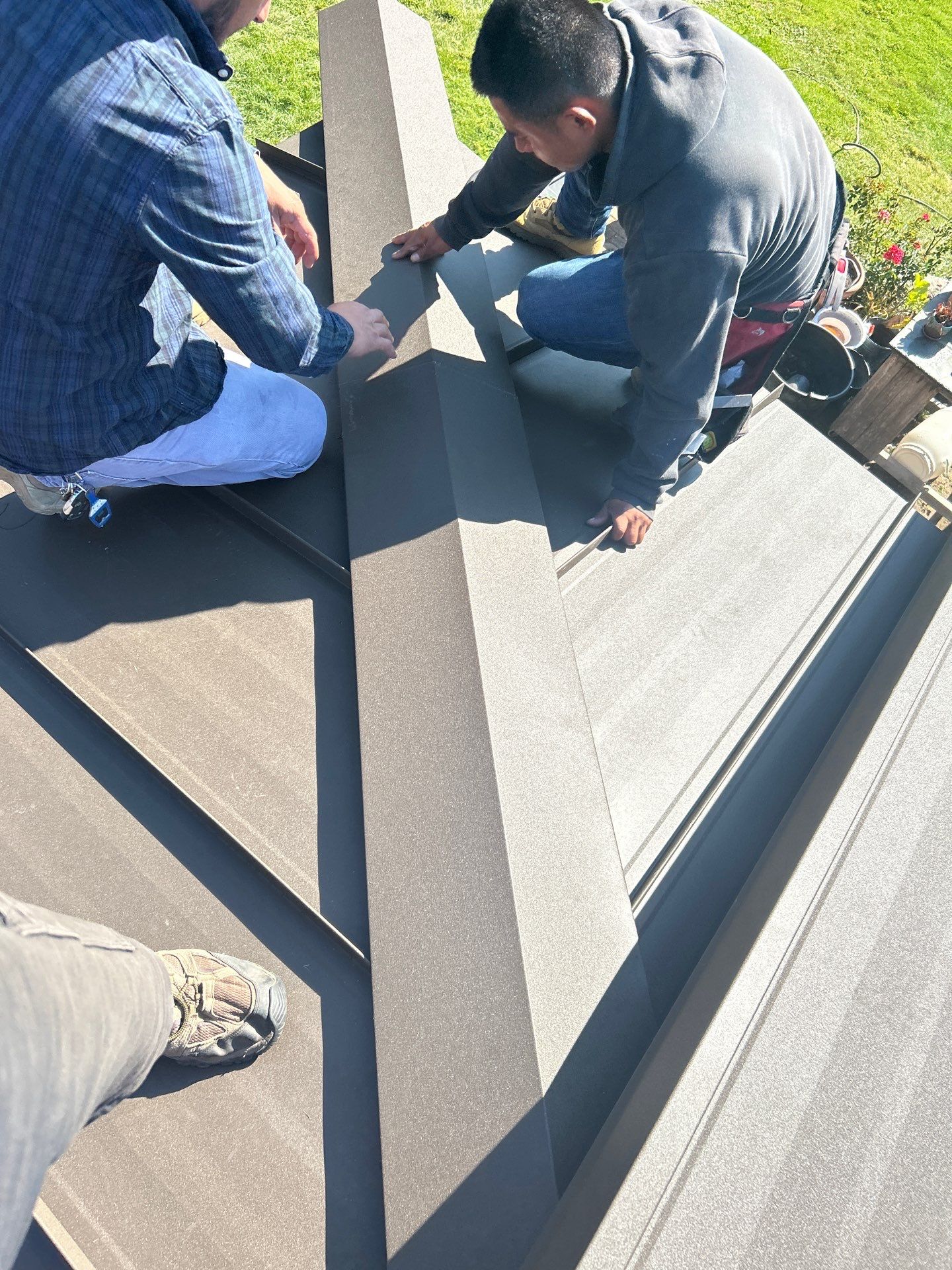 Textured Burnished slate standing seam by Stellar Roofing