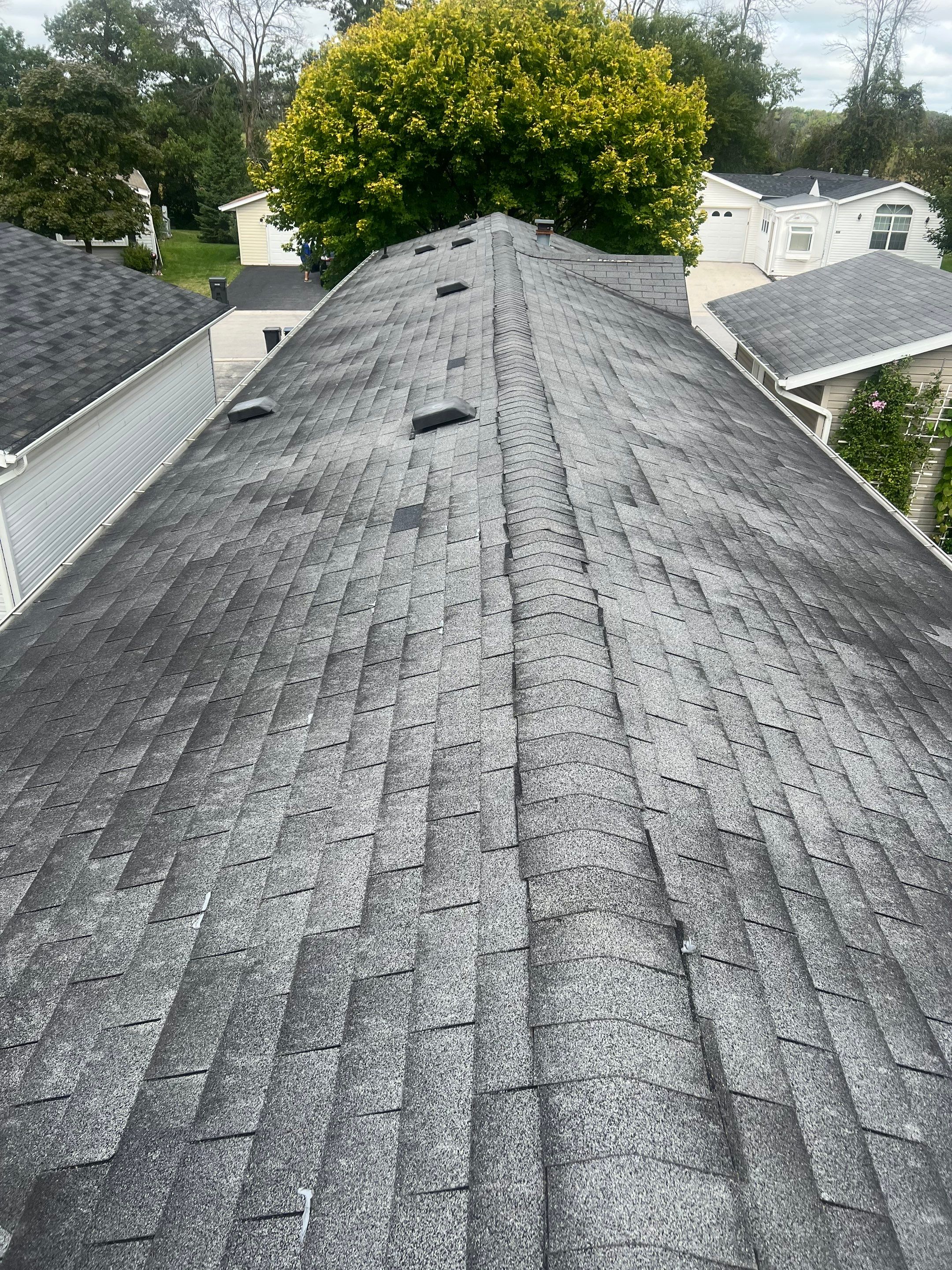 Ranch House and Garage Roof Installation with GAF Shingles by Gellings Roofing and Siding LLC