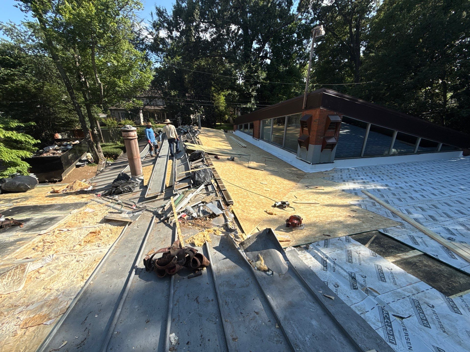 Residential Standing Seam Metal Roof and Membrane Replacement in Memphis by Revival Roofing Services