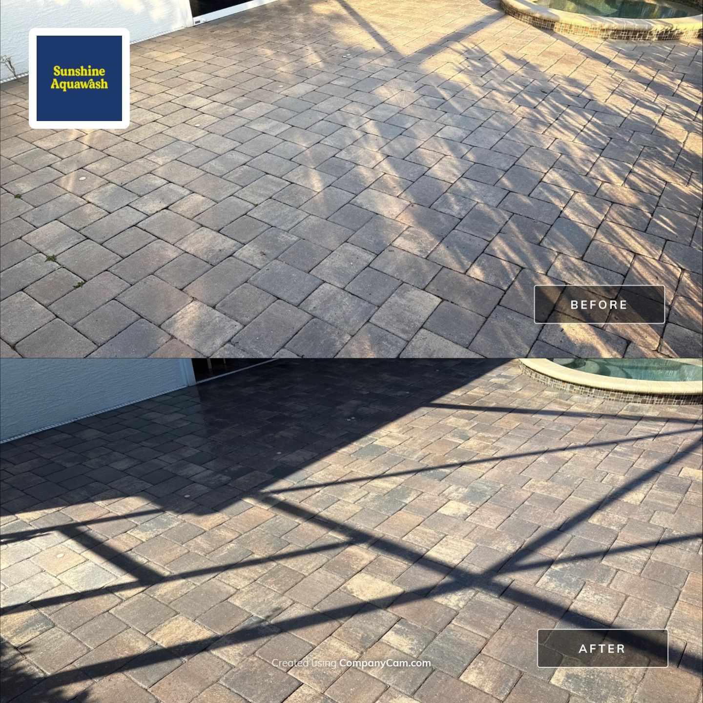 Flat Tile Roof, Paver Pool Deck & Driveway Cleaning | Cove at Twin Rivers, Parrish FL by Sunshine AquaWash
