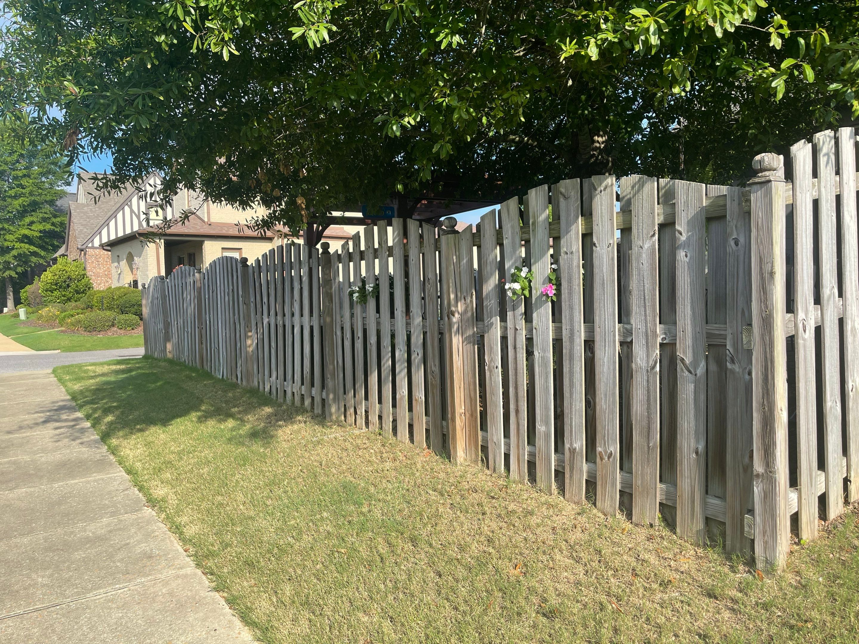 Chase Lake - Arched Shadowbox Fence by Pillar and Pine