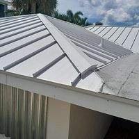 .032 Aluminum 1.5" Mechanical Seam Regal White  by Total Roofing System The Metal Roof Experts