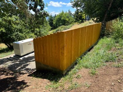 Concrete Pad & CMU Fencing