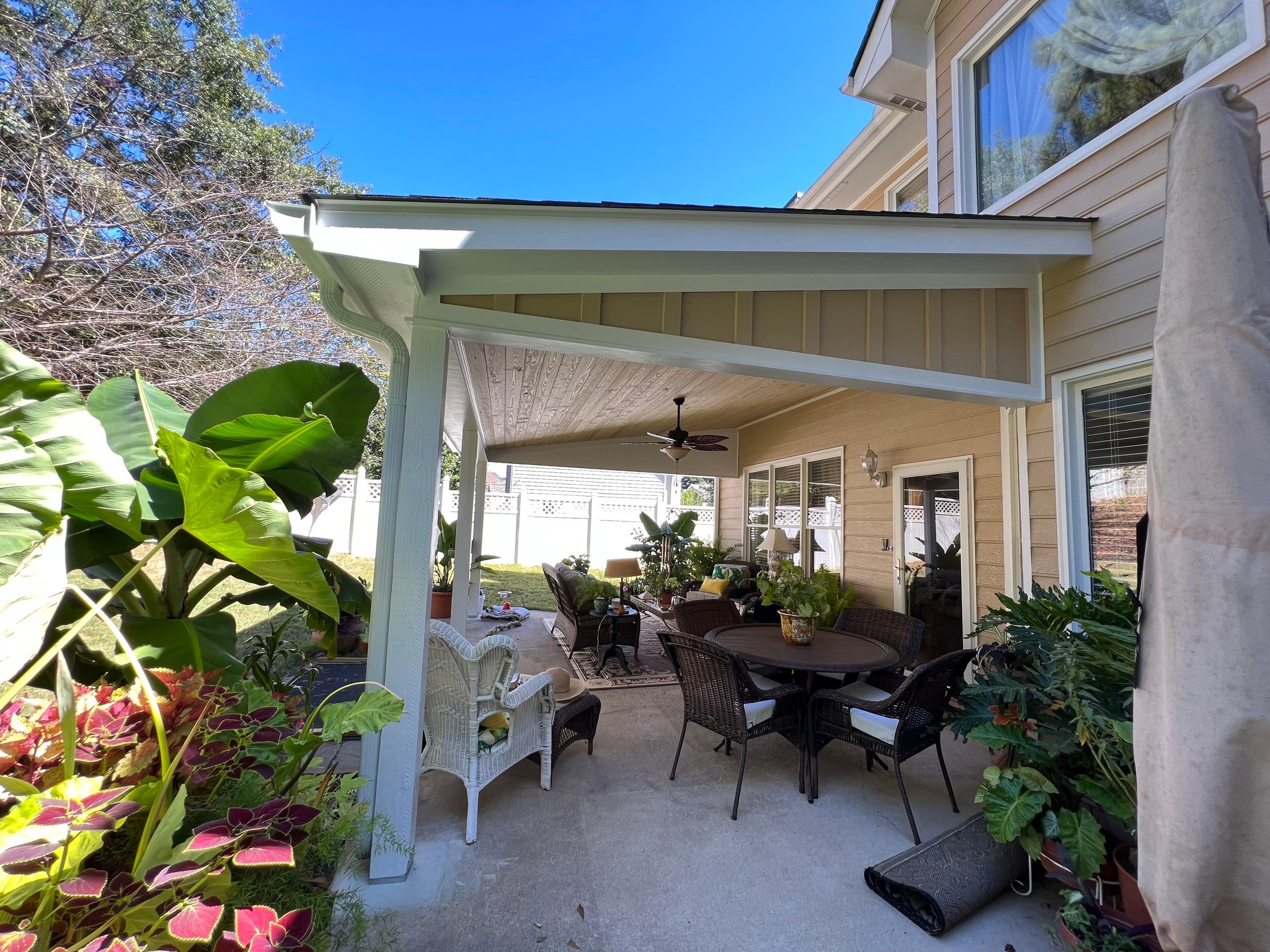 Custom Covered Patio and Shed Roof Installation in Ellenwood by Swift Home Renovations