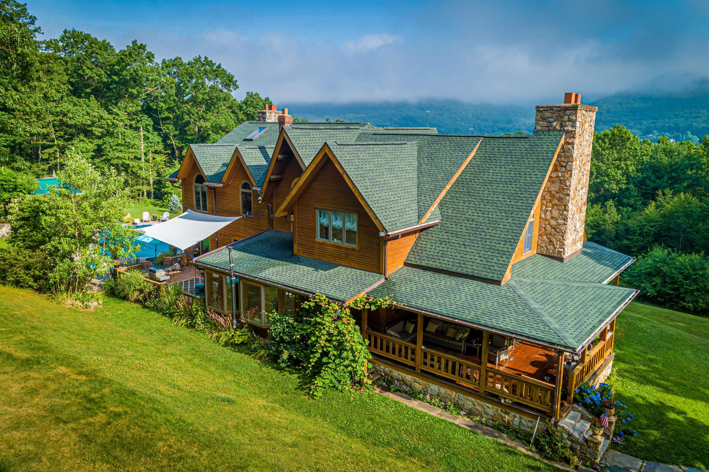 Shingle Roof-hunter green by Esh Builders