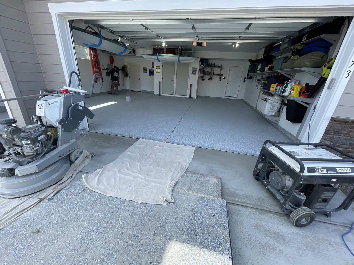Garage Transformation using Tidal Wave by Croc Coatings, LLC