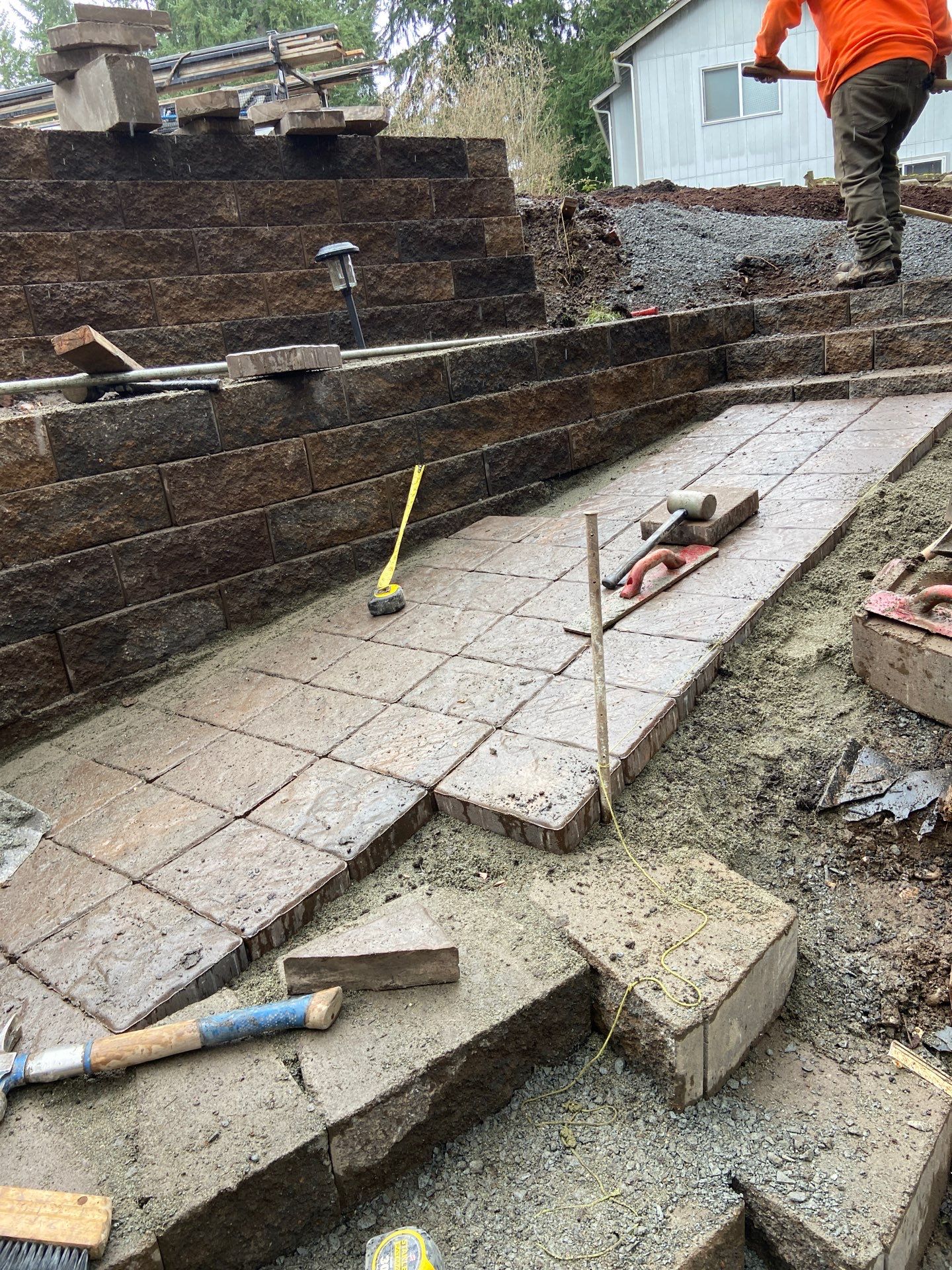 Retaining Wall and Backyard Renovation | Everett  by Jireh Asphalt & Concrete Inc 