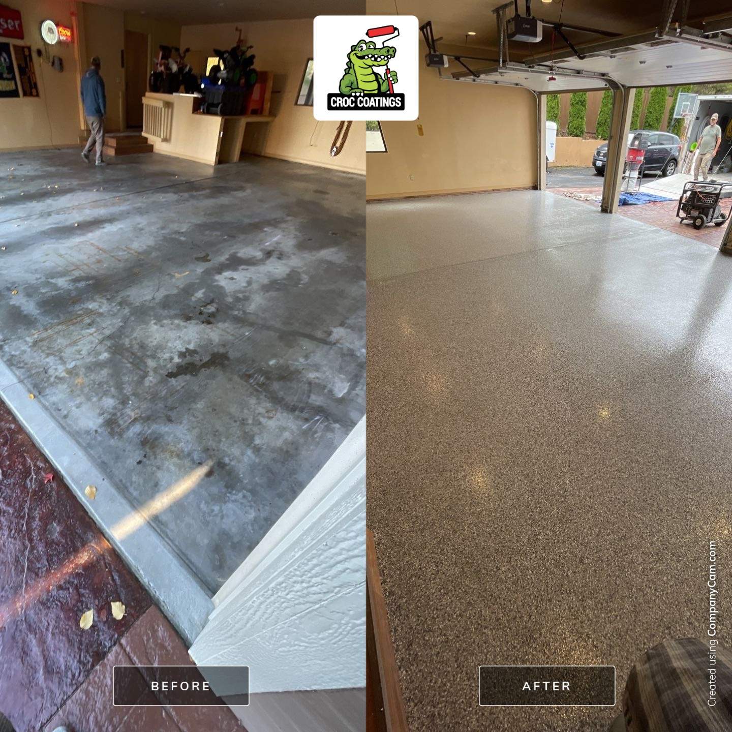Garage Transformation using Silver Creek by Croc Coatings, LLC