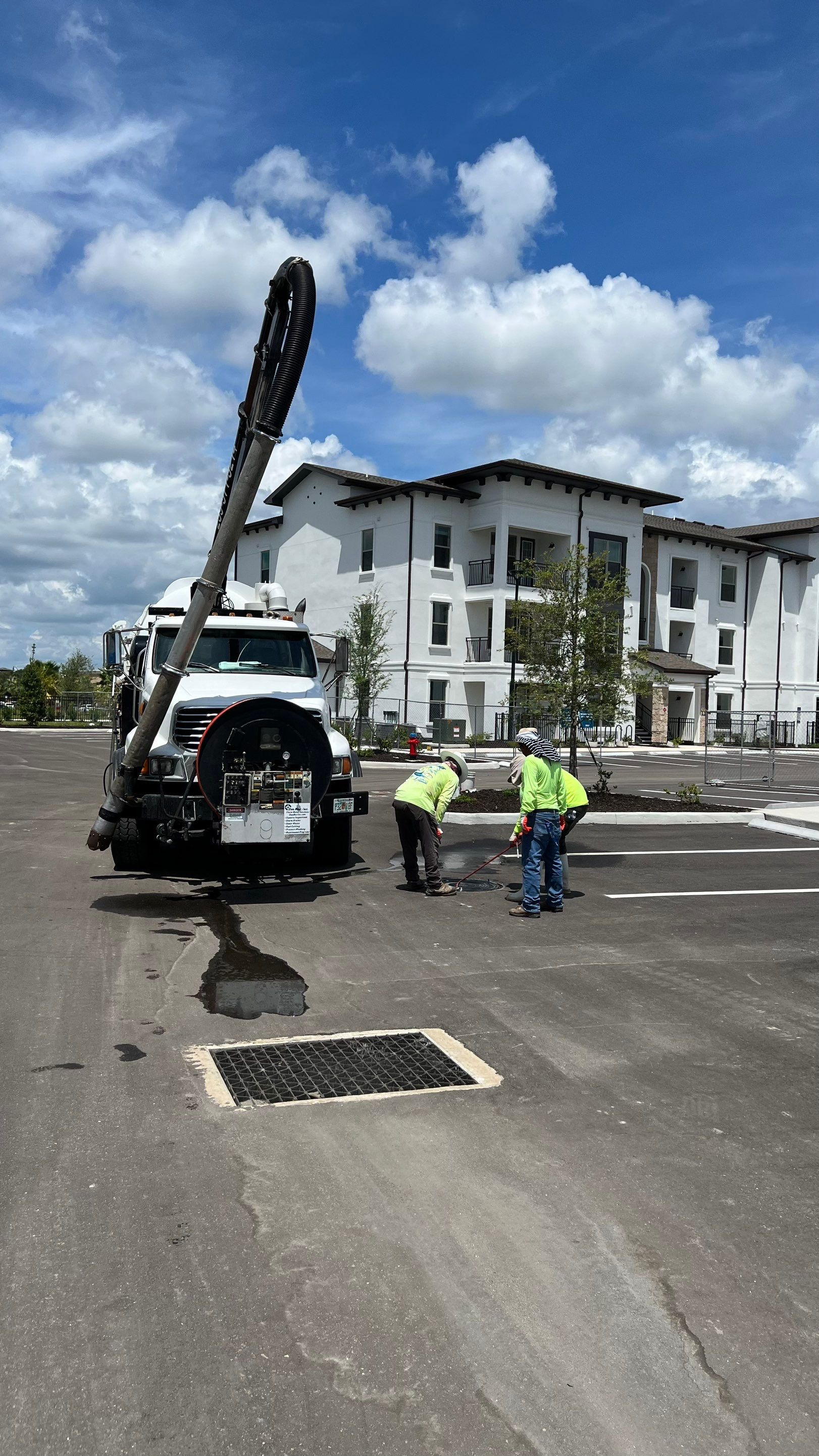 New Construction Sewer System Cleaning by APS Power & Water