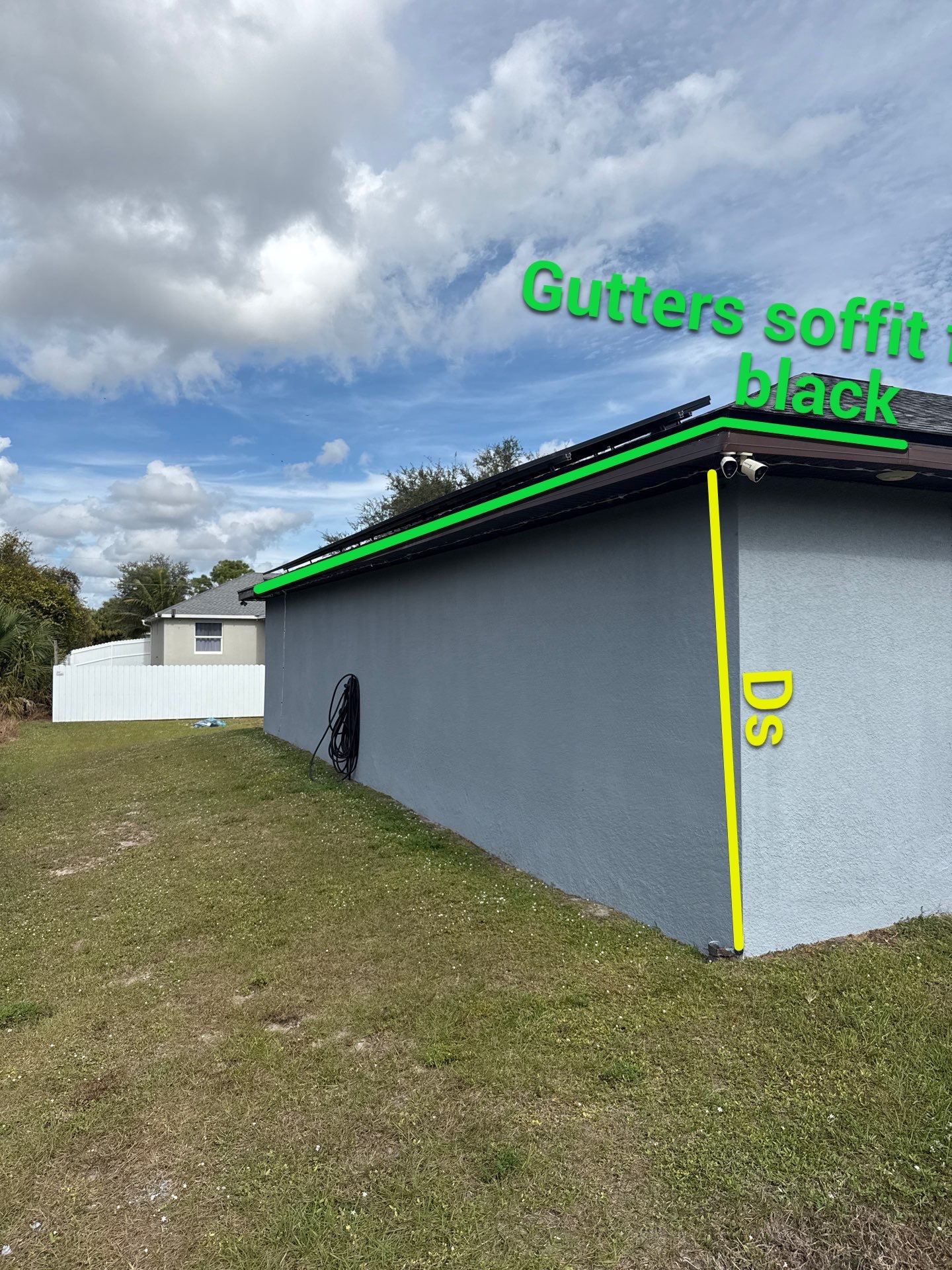 Black Seamless Gutters & Soffit/Fascia in Lehigh Acres FL by Gutter Professors