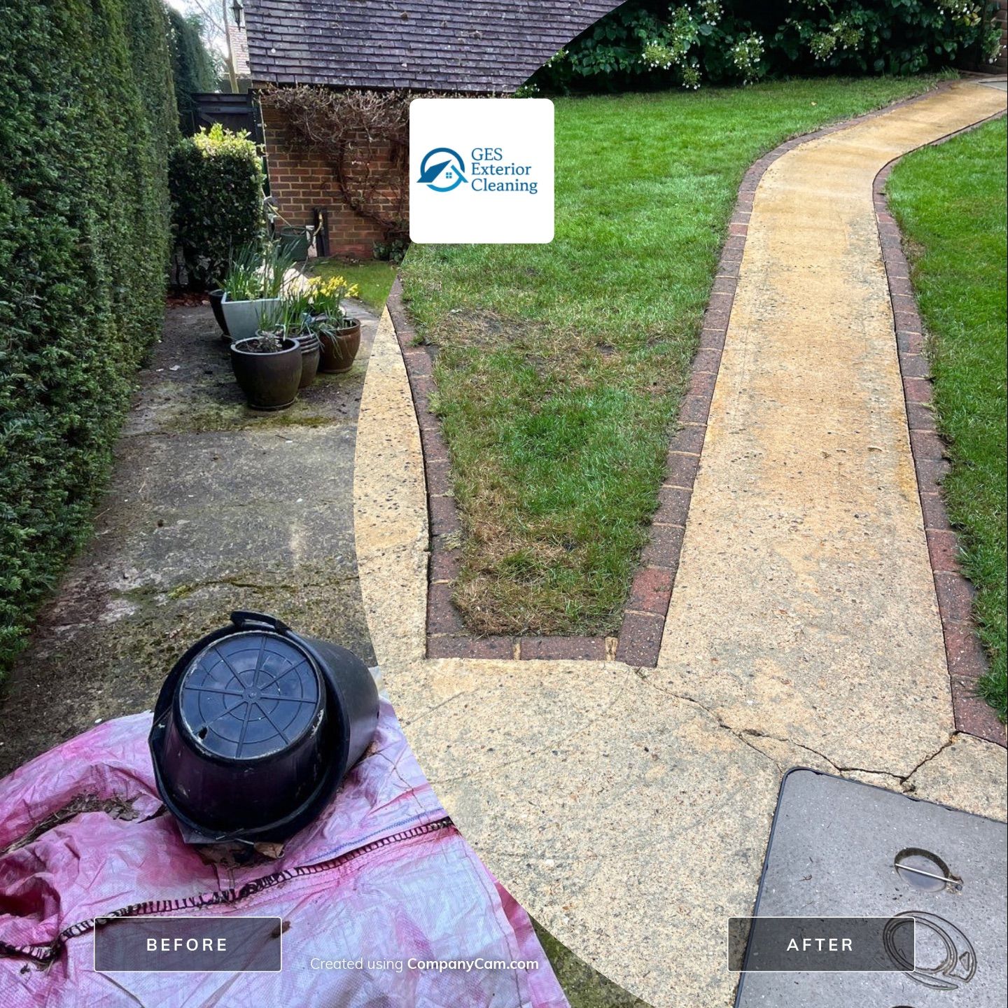 Patio Clean using 18inch Whirlaway FSC by Ges Exterior Cleaning ltd
