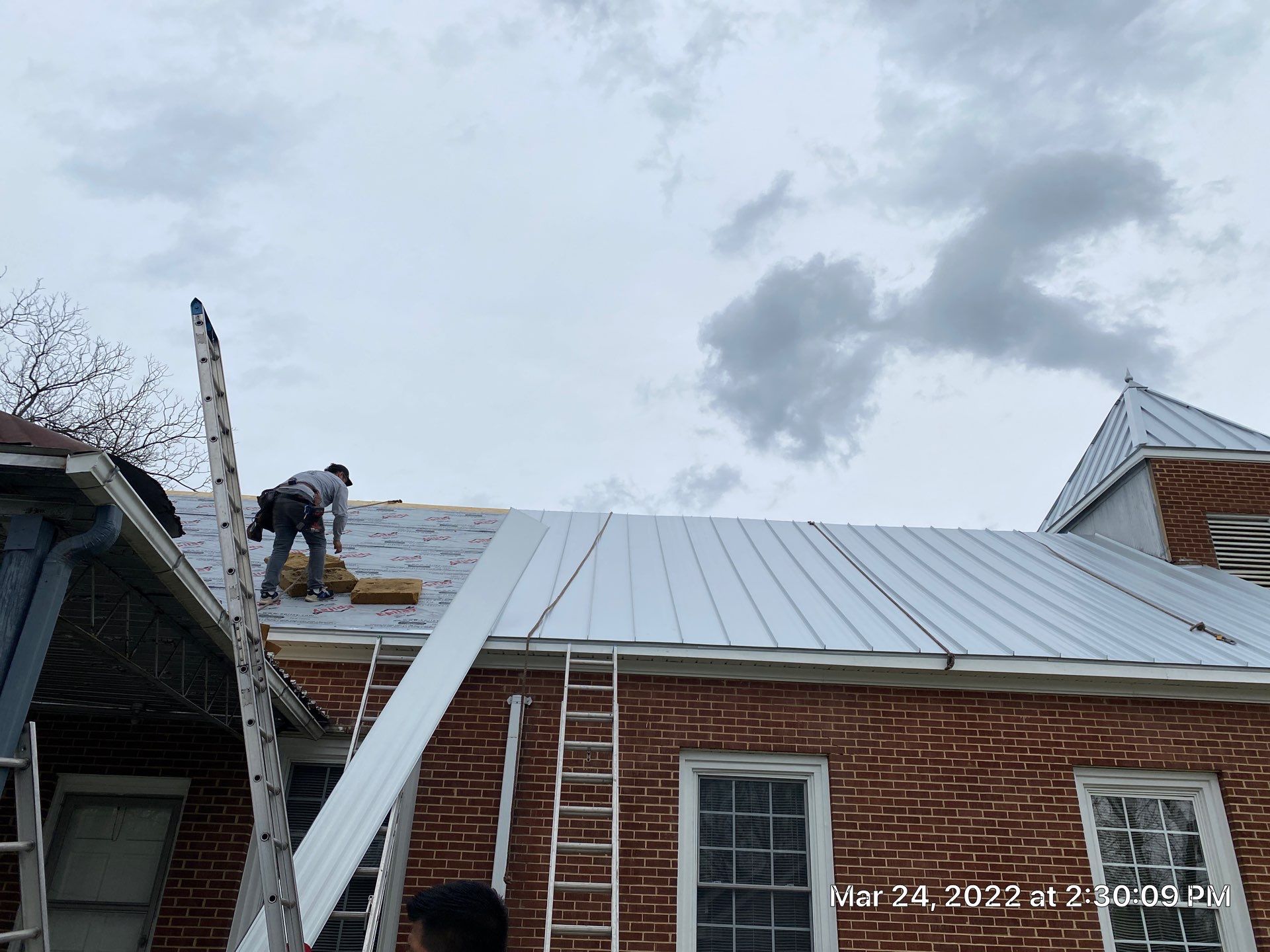 Primitive Baptist Church using Standing Seam Metal by Just In Time Roofing and Restoration