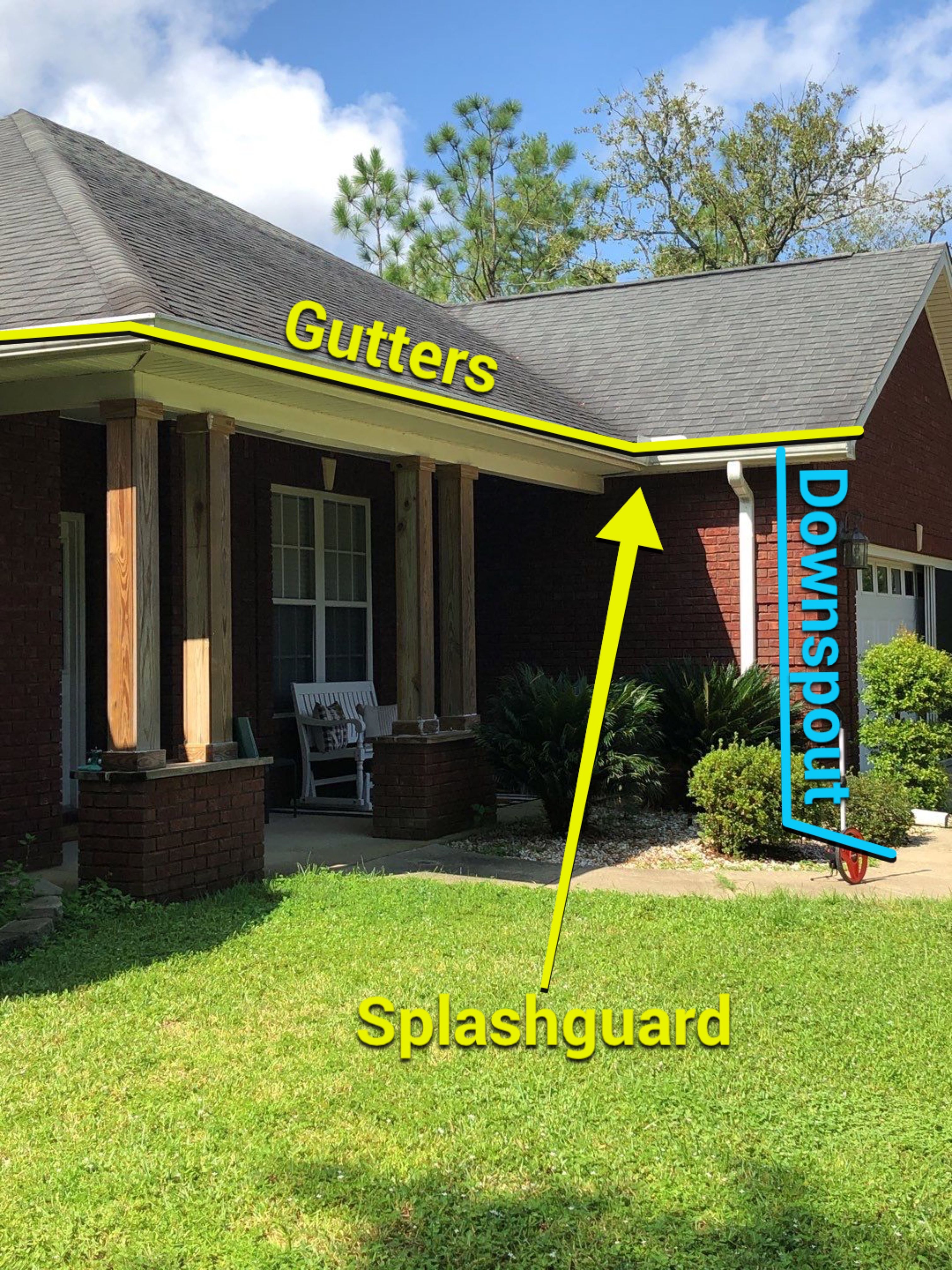 Gutter Installation using White K-Style Seamless Gutters by Gutter Professors
