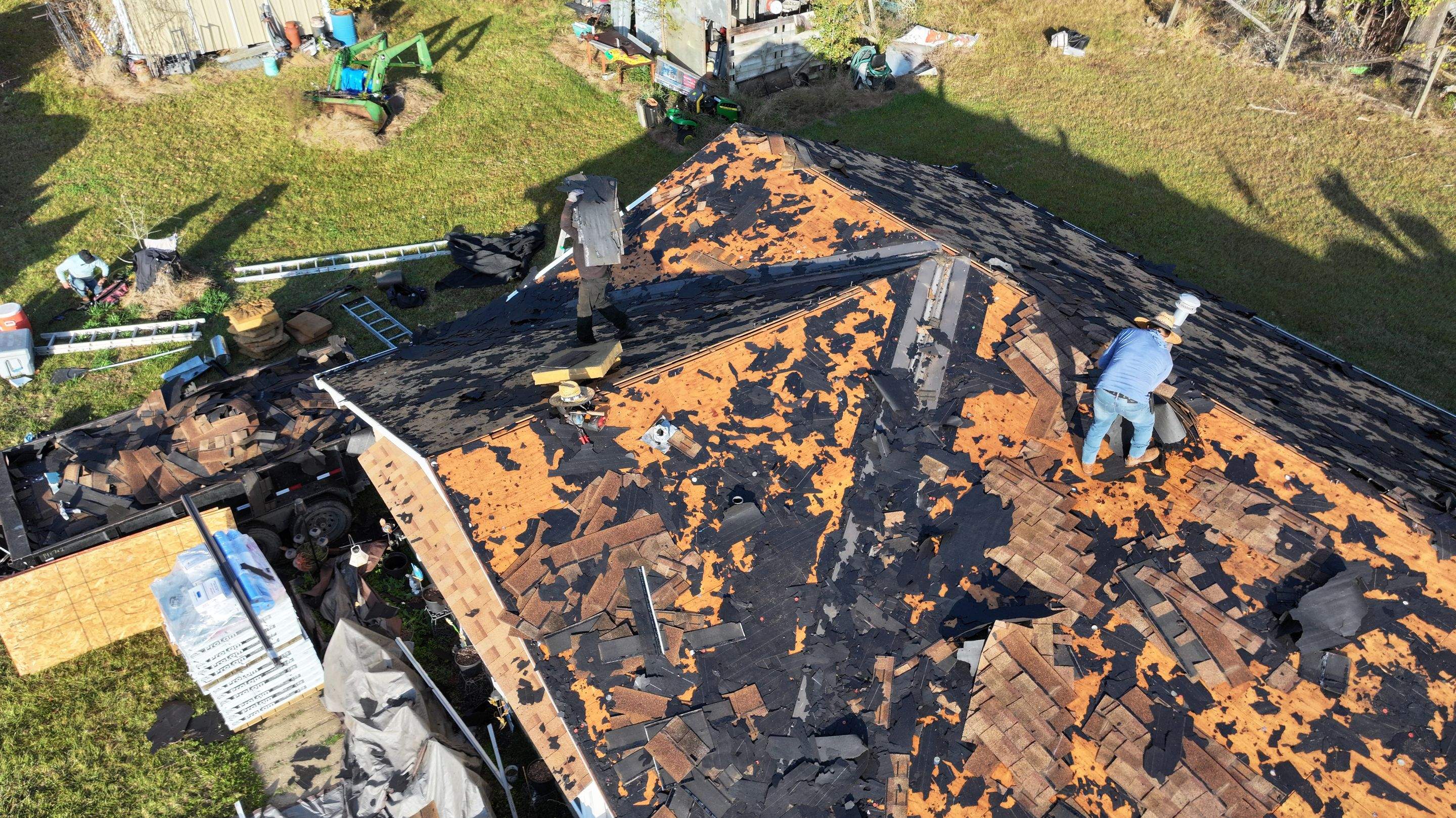 Roof Replacement with New Decking — Magnolia, TX by PL Roofing & SB Roofing, LLC.