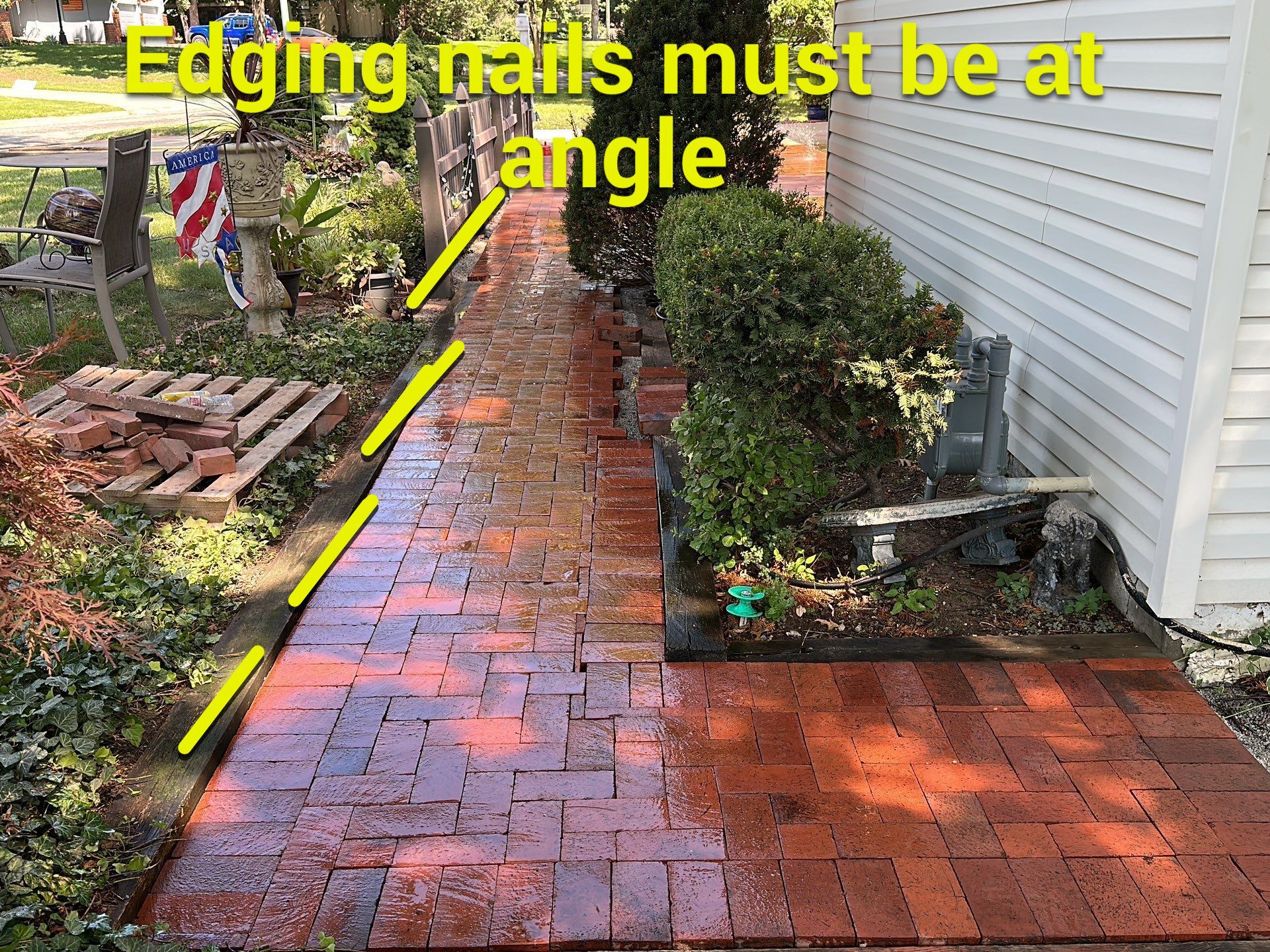 Uneven Patio Repaired! by LAND ESCAPES LLC