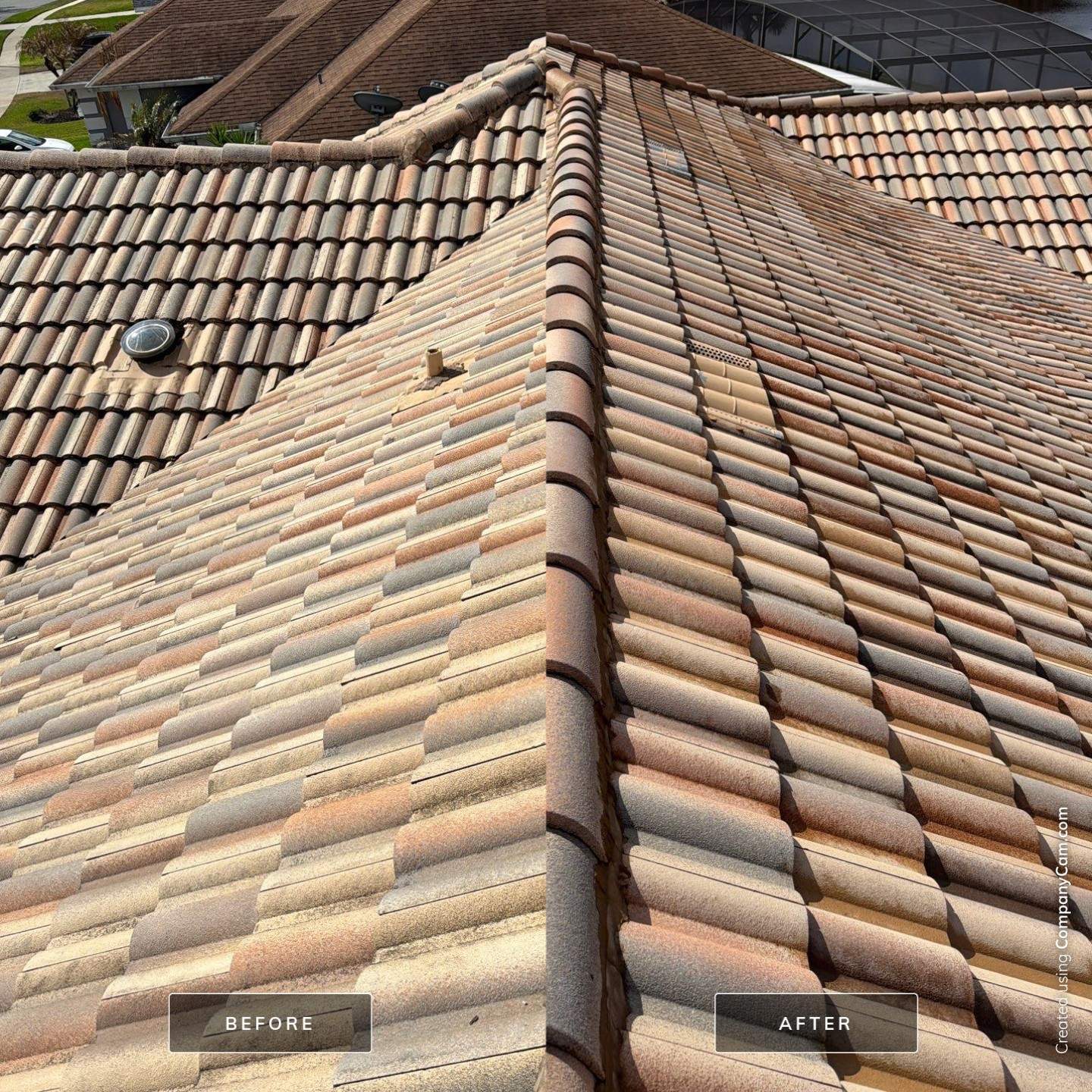 Flat Tile Roof Cleaning by Mallard Systems