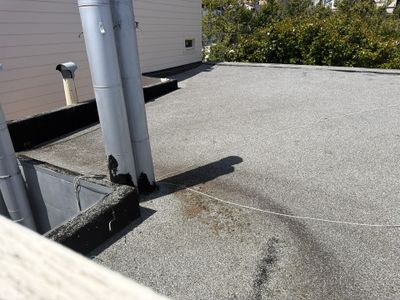 Before: roof condition prior to Alpha Eagle Roofing's work in San Francisco, CA
