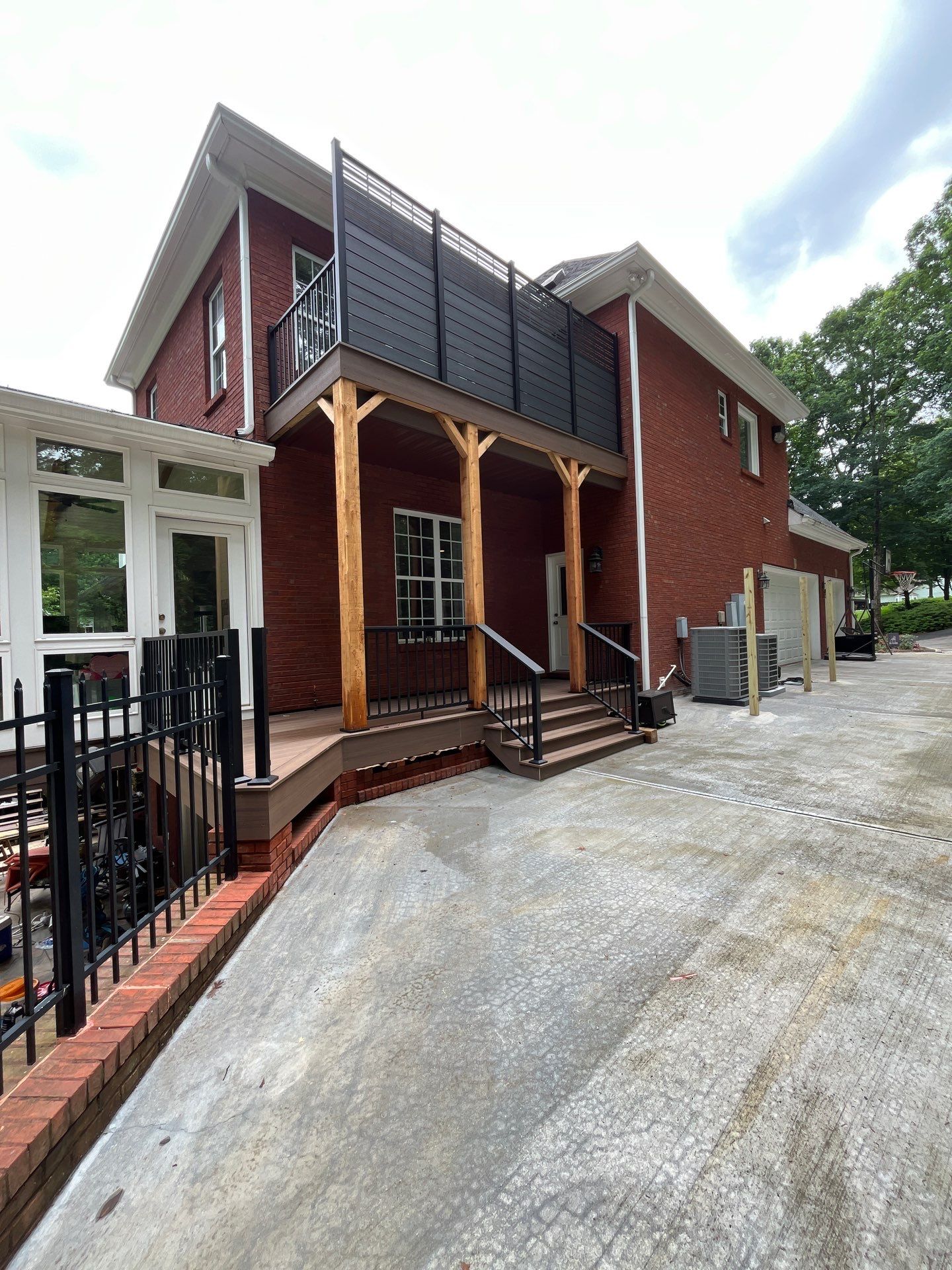 Lawrenceville, GA Deck Resurface using Deckorators Voyage Series with Timbertech LED Riser Lights by Nelson Exteriors