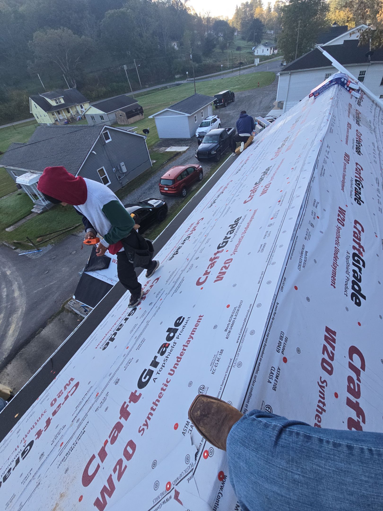 Residential Roofing Installation using GAF Timberline HDZ Oyster Grey by Rainstoppers Roofing