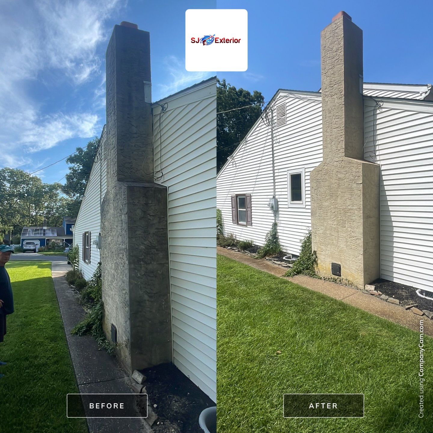 Fire Place Wash & House Wash by SJ Exterior