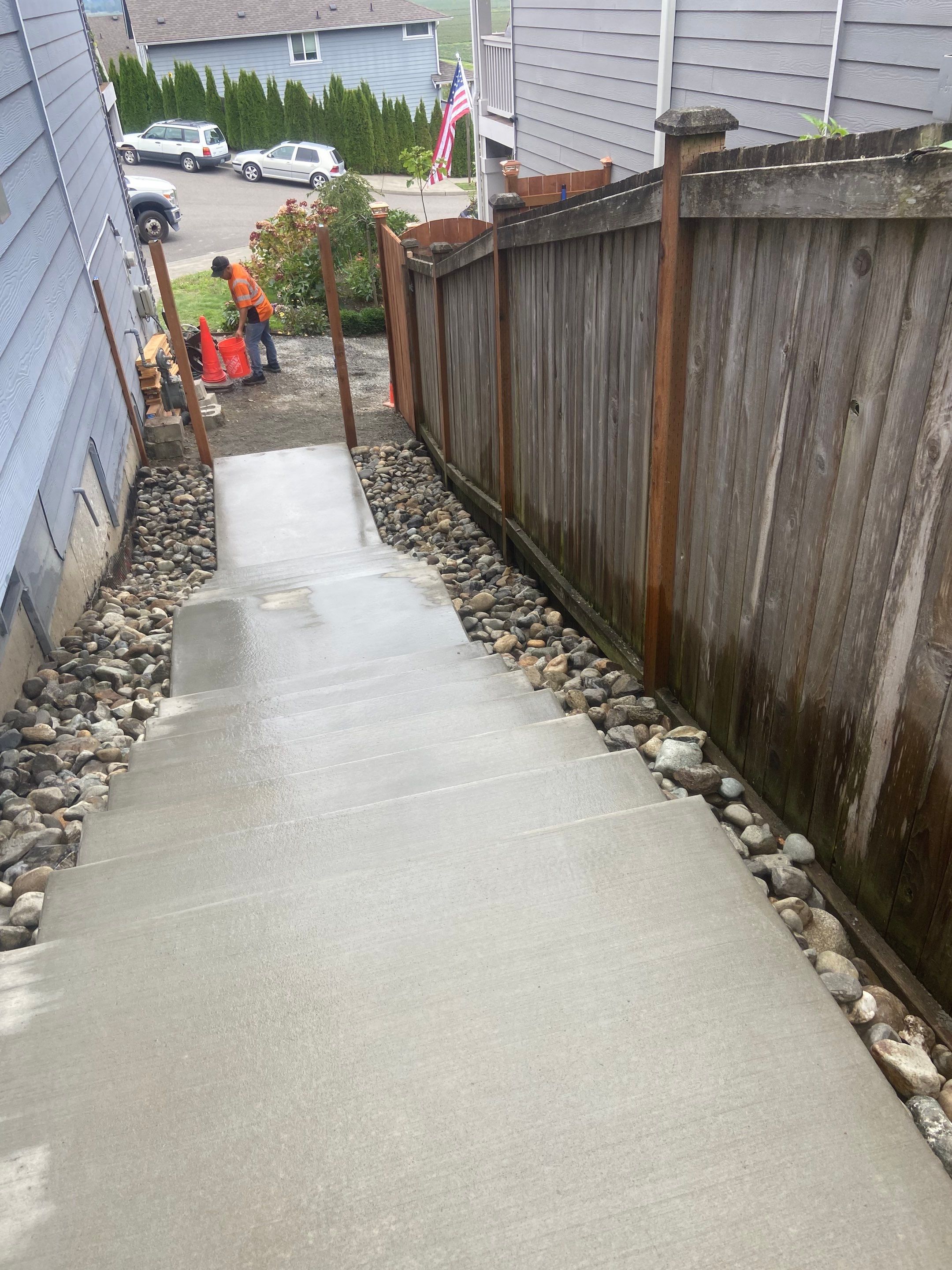 Jireh Outdoor Projects | Concrete Stair Repair and Retaining Wall by Jireh Asphalt & Concrete Inc 