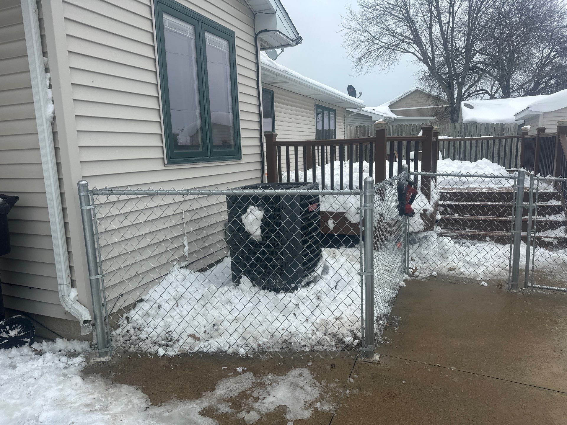 Galvanized Chain Link Fence Installation in Cedar Falls IA by Perfect Picket Fence and Stain
