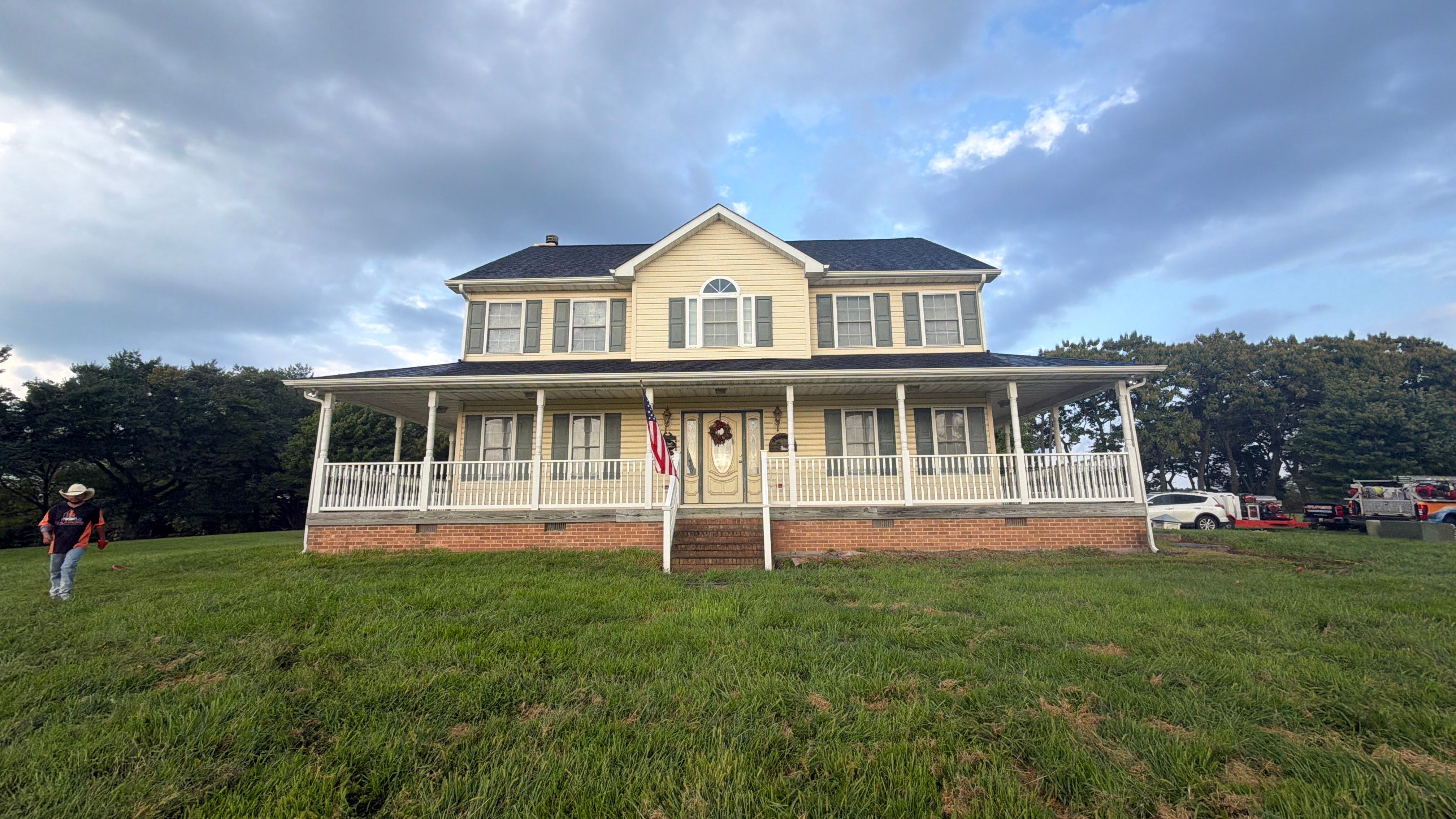 Vinyl Siding House Washing and Wood Deck Restoration in Carroll County by Baltimore Pressure Washers Inc.